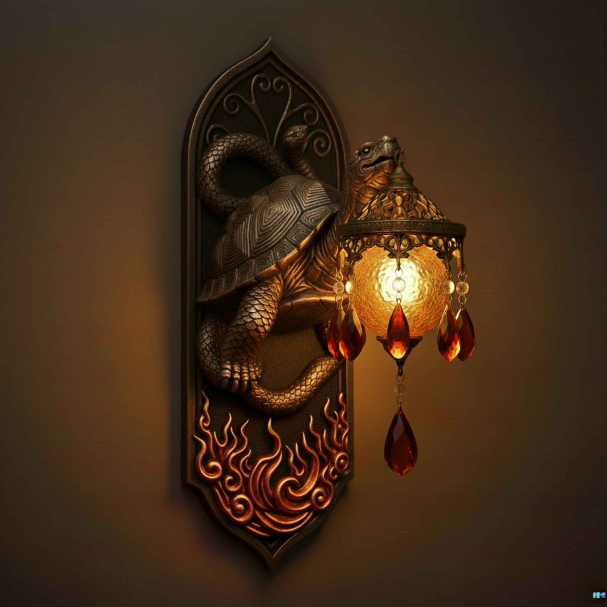 Black Tortoise Wall Lamp