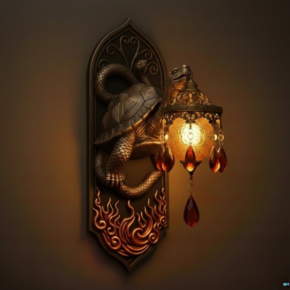 Black Tortoise Wall Lamp