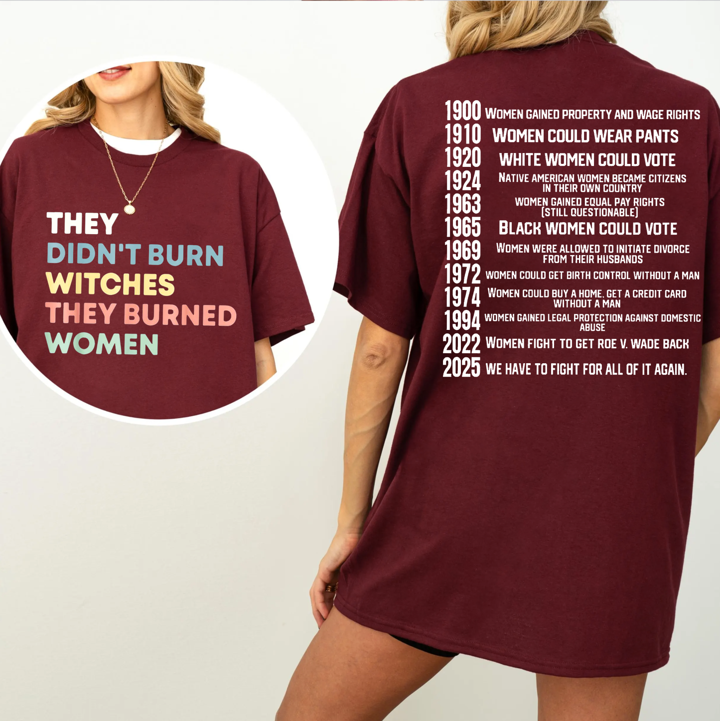 They Didn't Burn Witches They Burned Women Unisex T-shirt