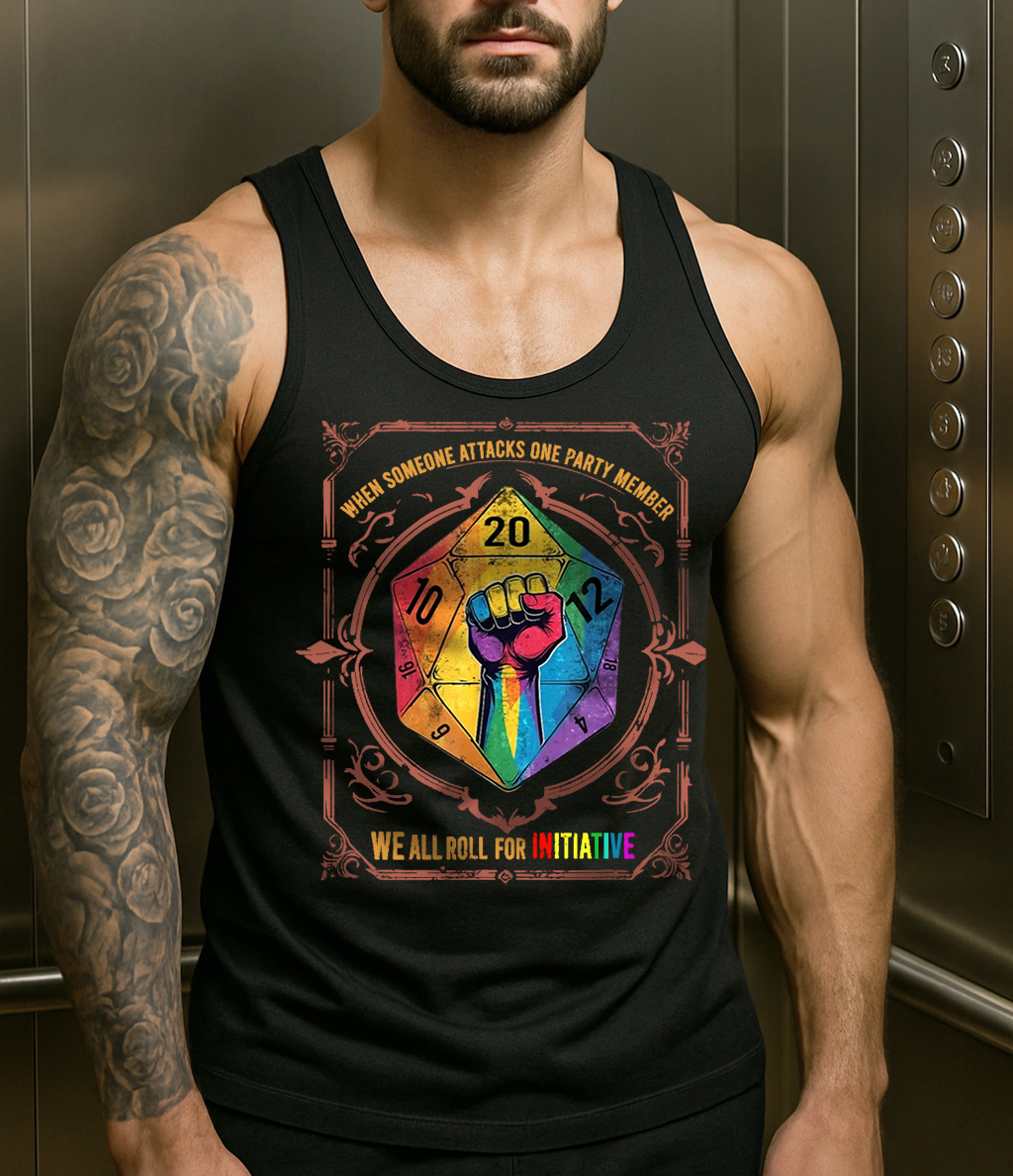 When Someone Attacks One Party Member, We All Roll for Initiative,Pride Month Sleeveless Vest