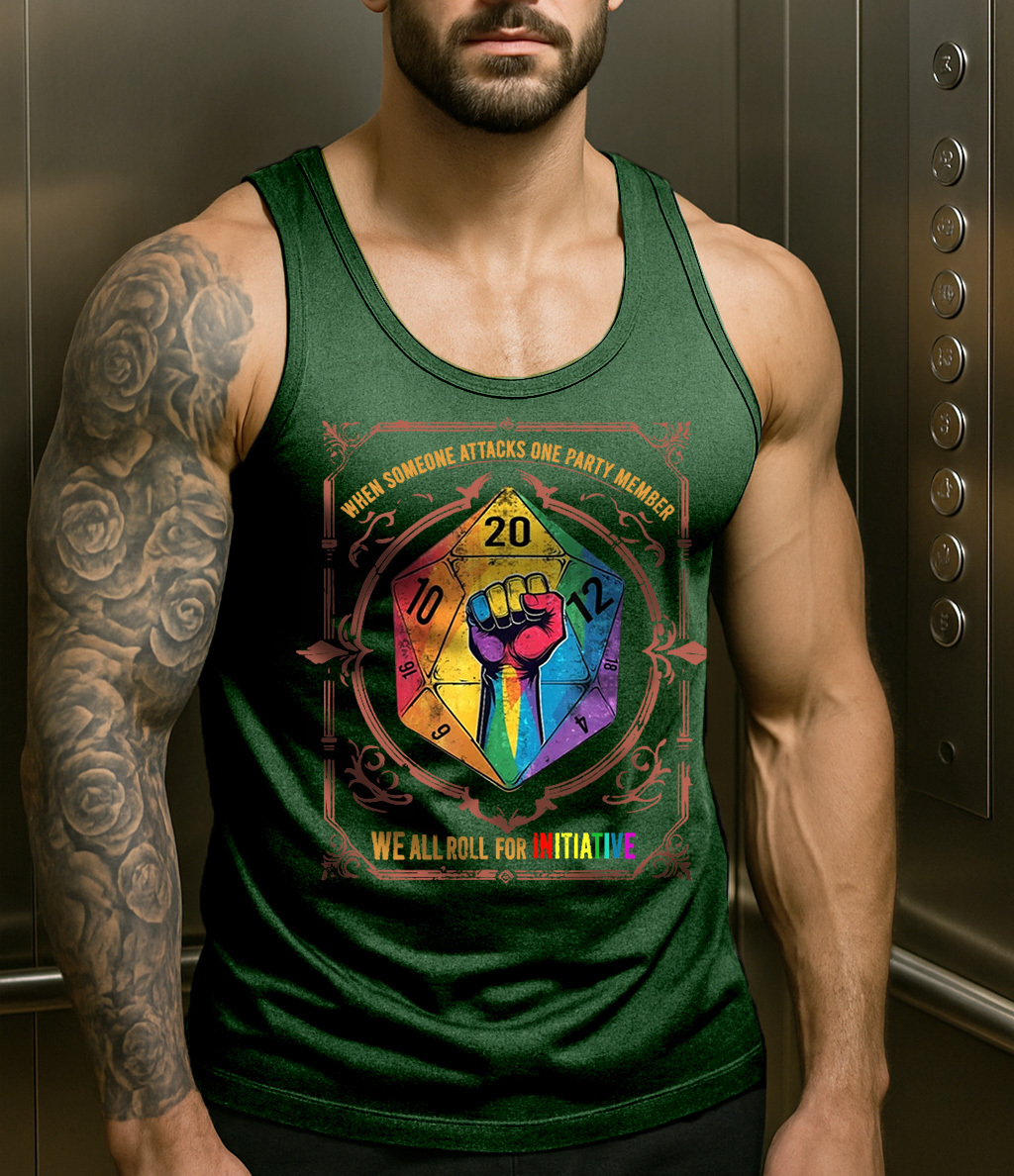 When Someone Attacks One Party Member, We All Roll for Initiative,Pride Month Sleeveless Vest
