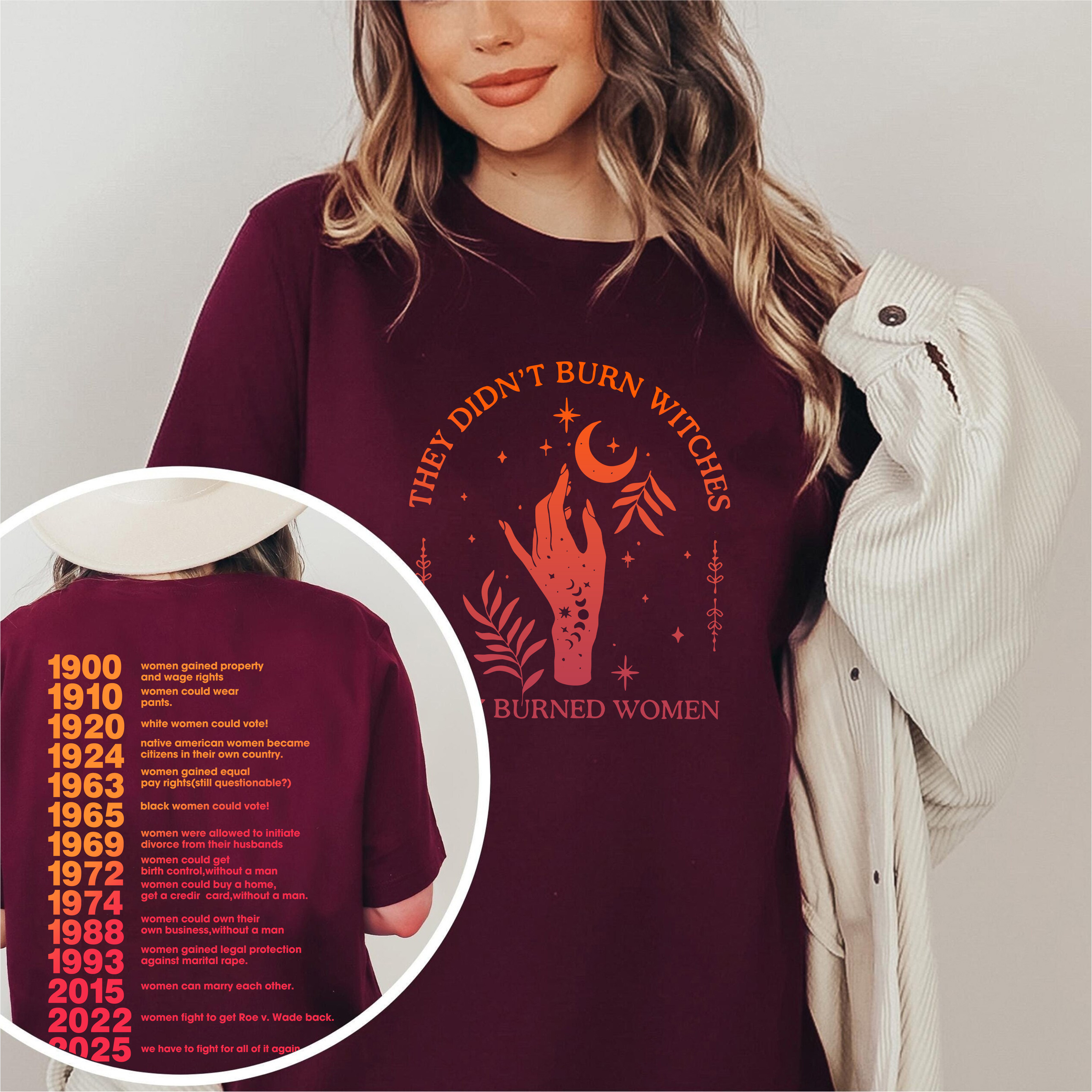They Didn't Burn Witches They Burned Women Unisex T-shirt