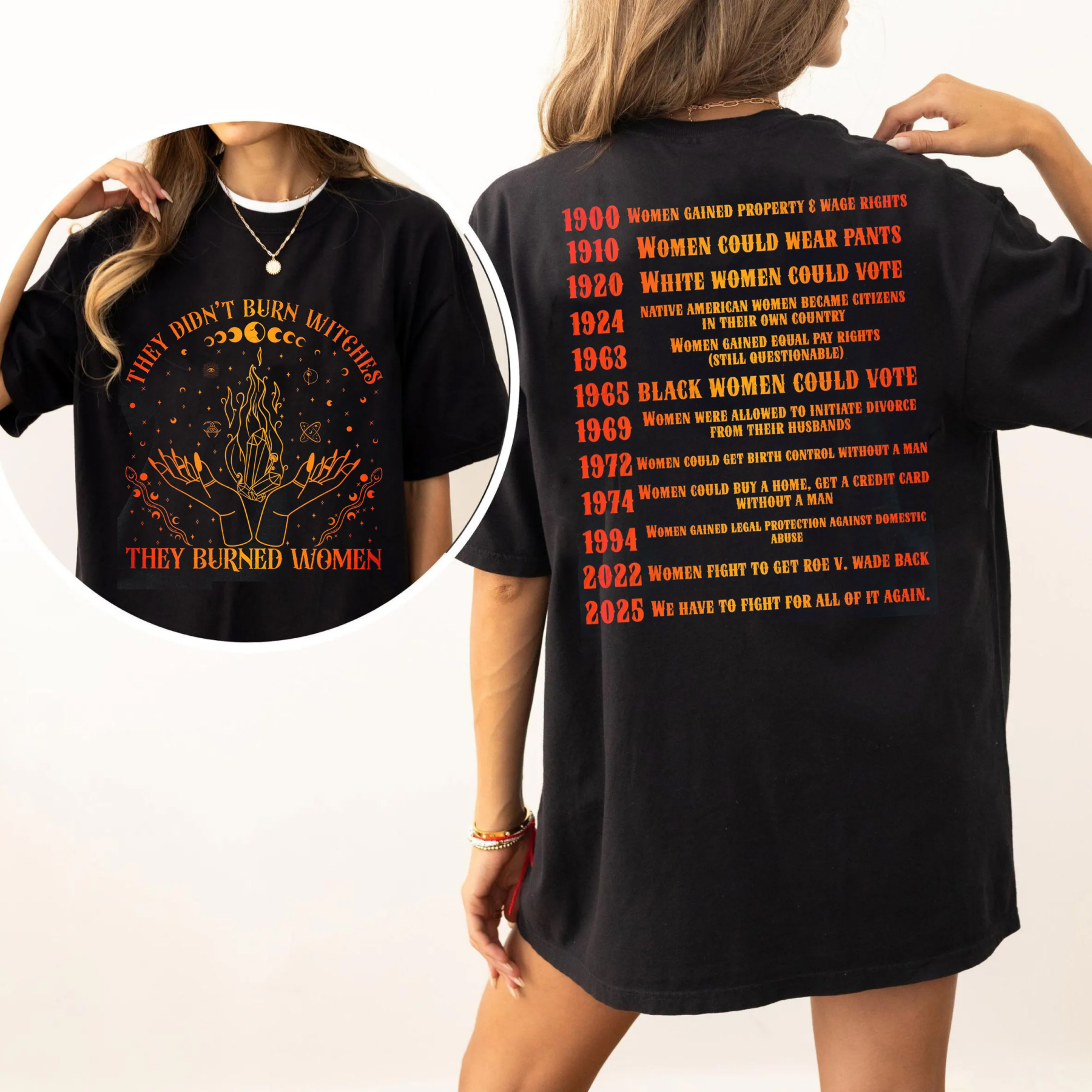They Didn't Burn Witches They Burned Women Unisex T-shirt