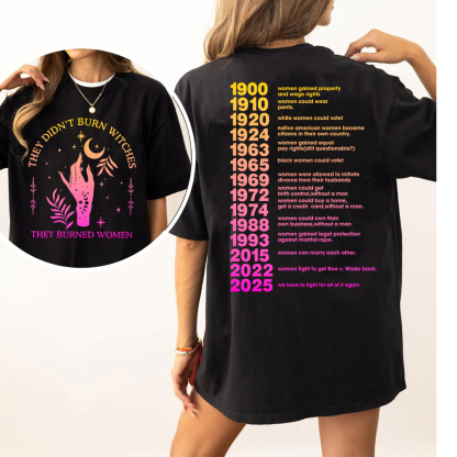 They Didn't Burn Witches They Burned Women Unisex T-shirt