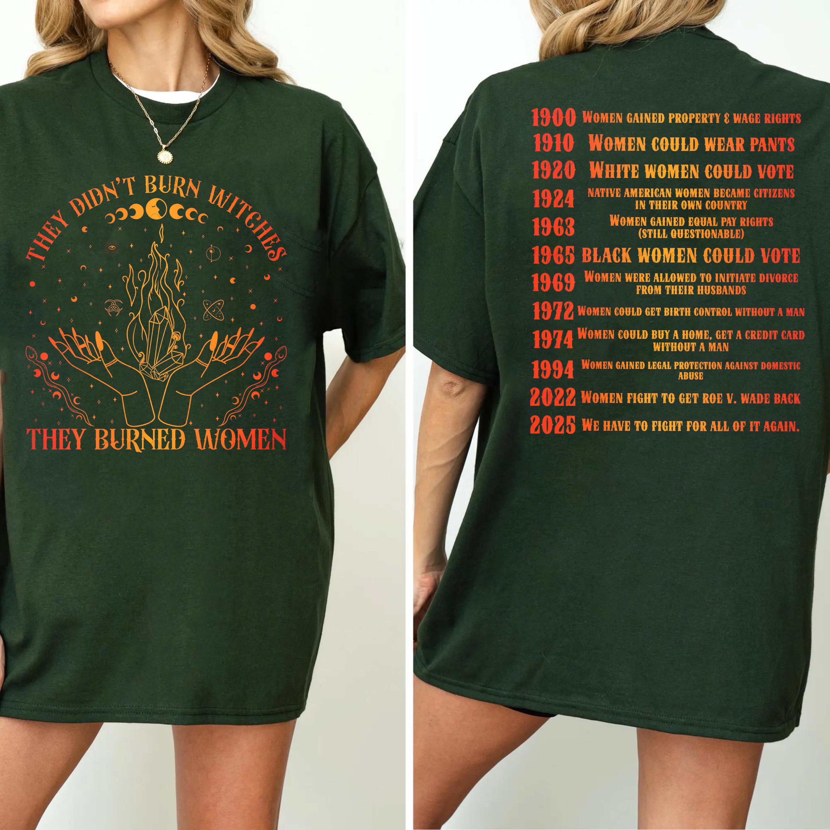 They Didn't Burn Witches They Burned Women Unisex T-shirt