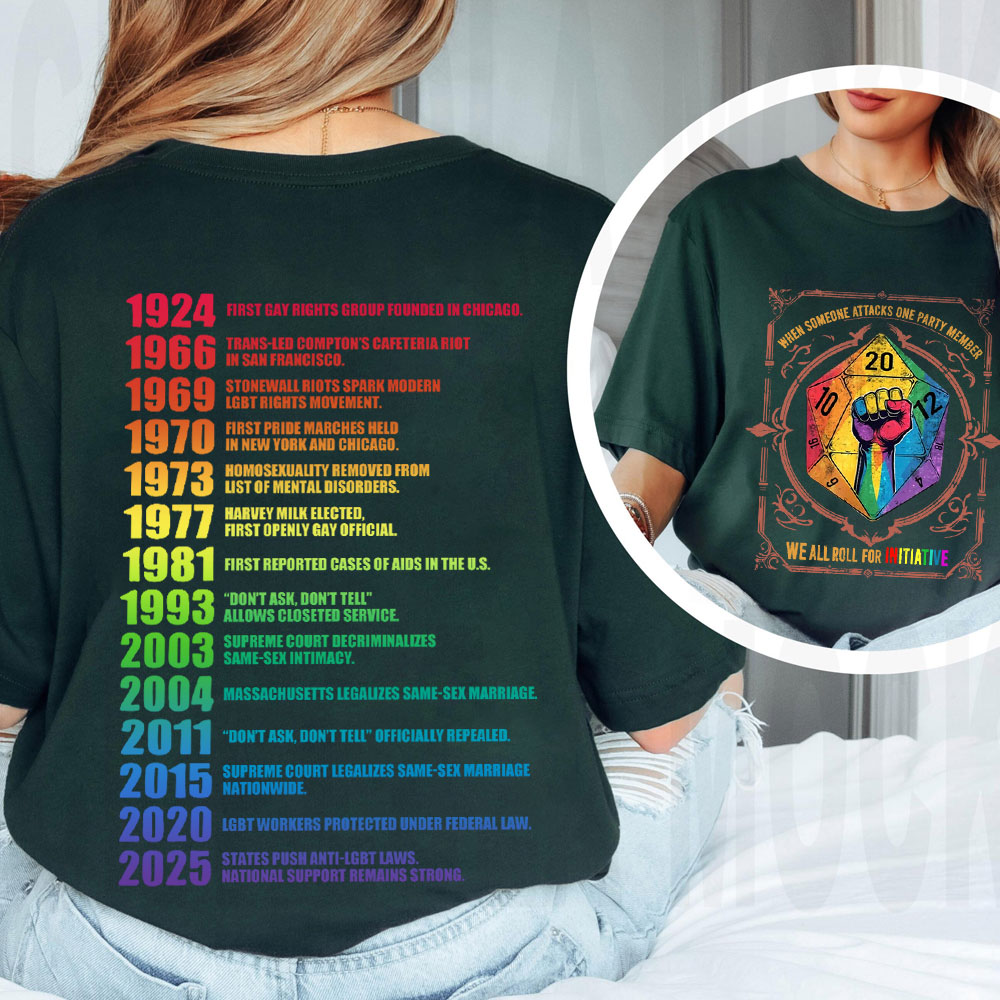 When Someone Atta.cks One Party Member We All Roll for Initiative D&D LGBTQ T Shirt