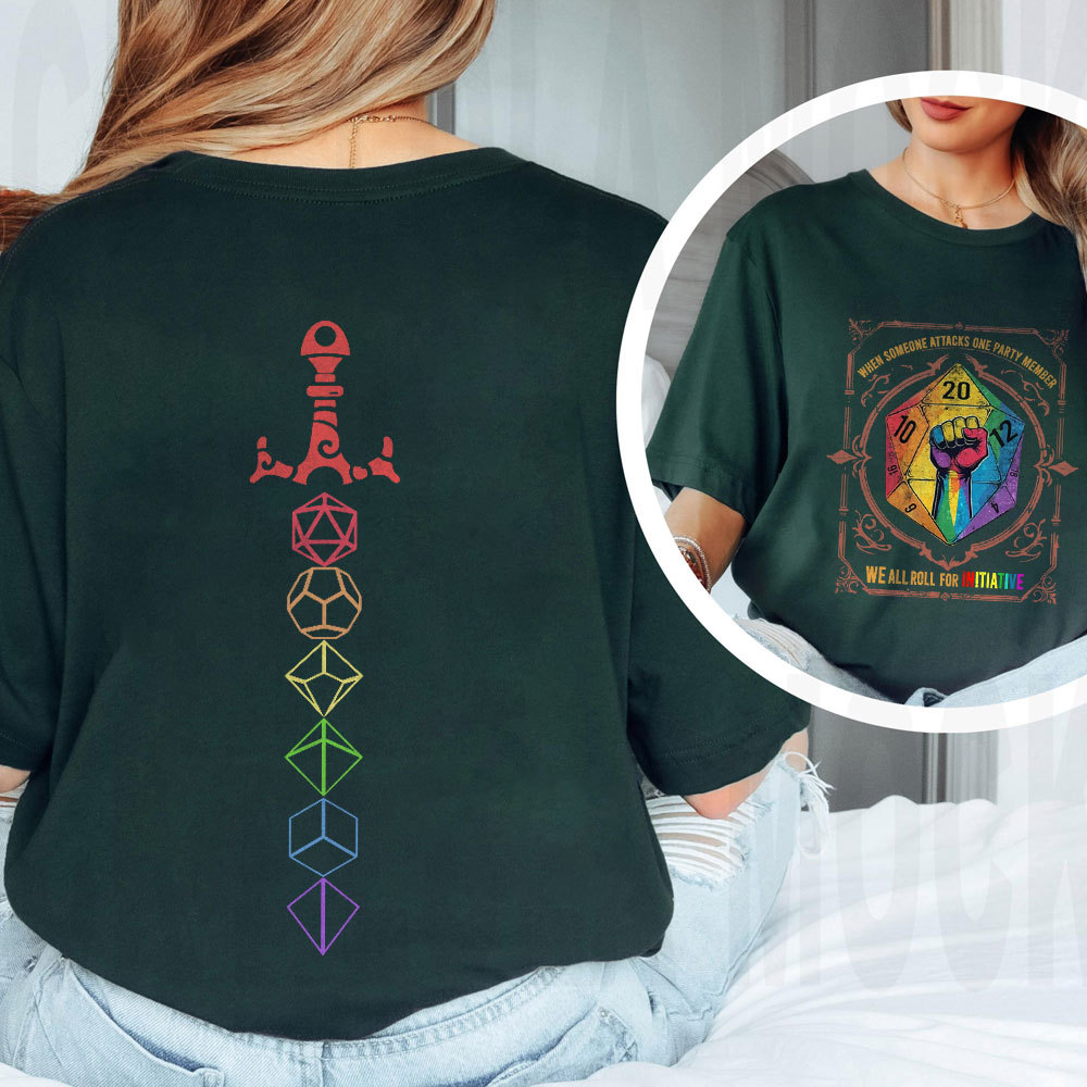 When Someone Attacks One Party Member, We All Roll for Initiative,Pride Month Unisex T-shirt