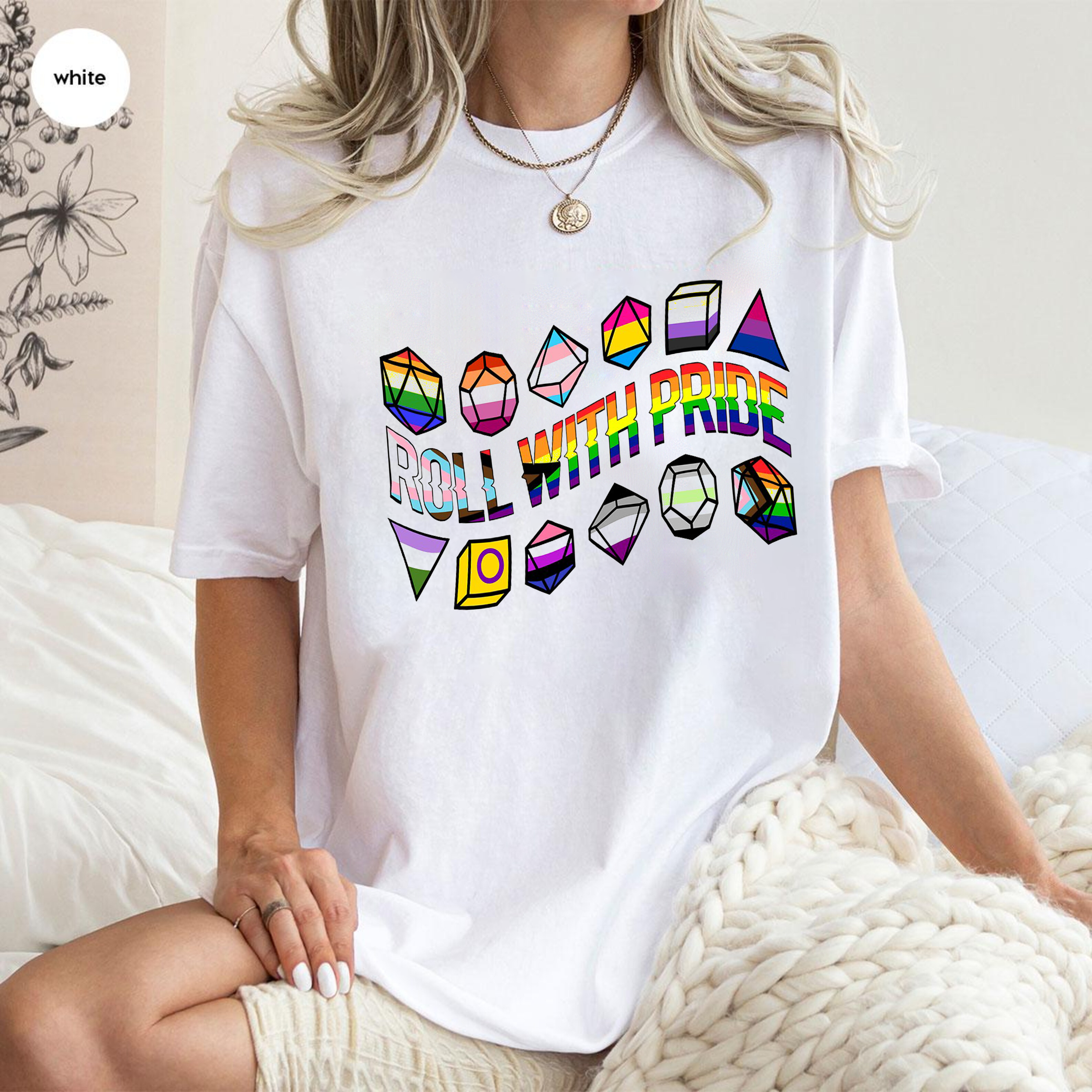 Dungeons and Dragons Roll with Pride Classic  Unisex T-shirt/Crewneck/Hoodie