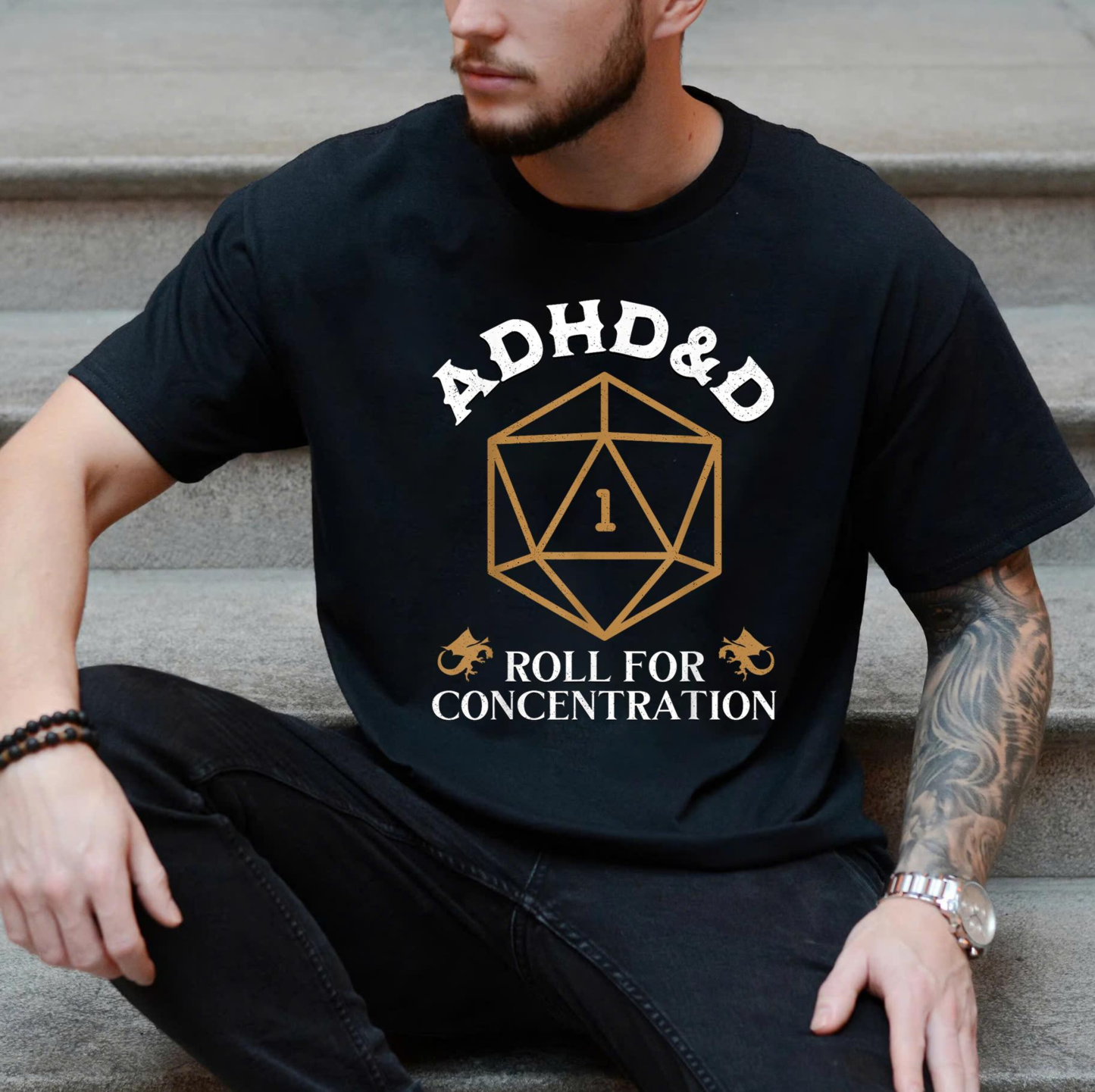 Vintage ADHD&D Roll For Concentration T-shirt/Crewneck/Hoodie