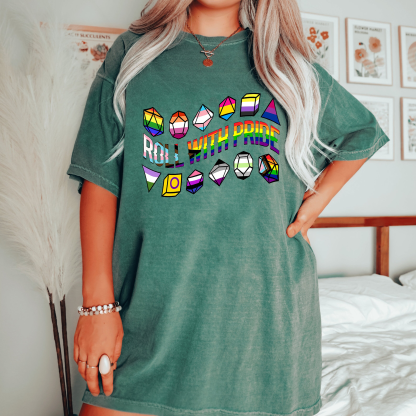 Dungeons and Dragons Roll with Pride Classic  Unisex T-shirt/Crewneck/Hoodie