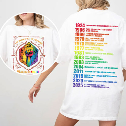 When Someone Atta.cks One Party Member We All Roll for Initiative D&D LGBTQ T Shirt