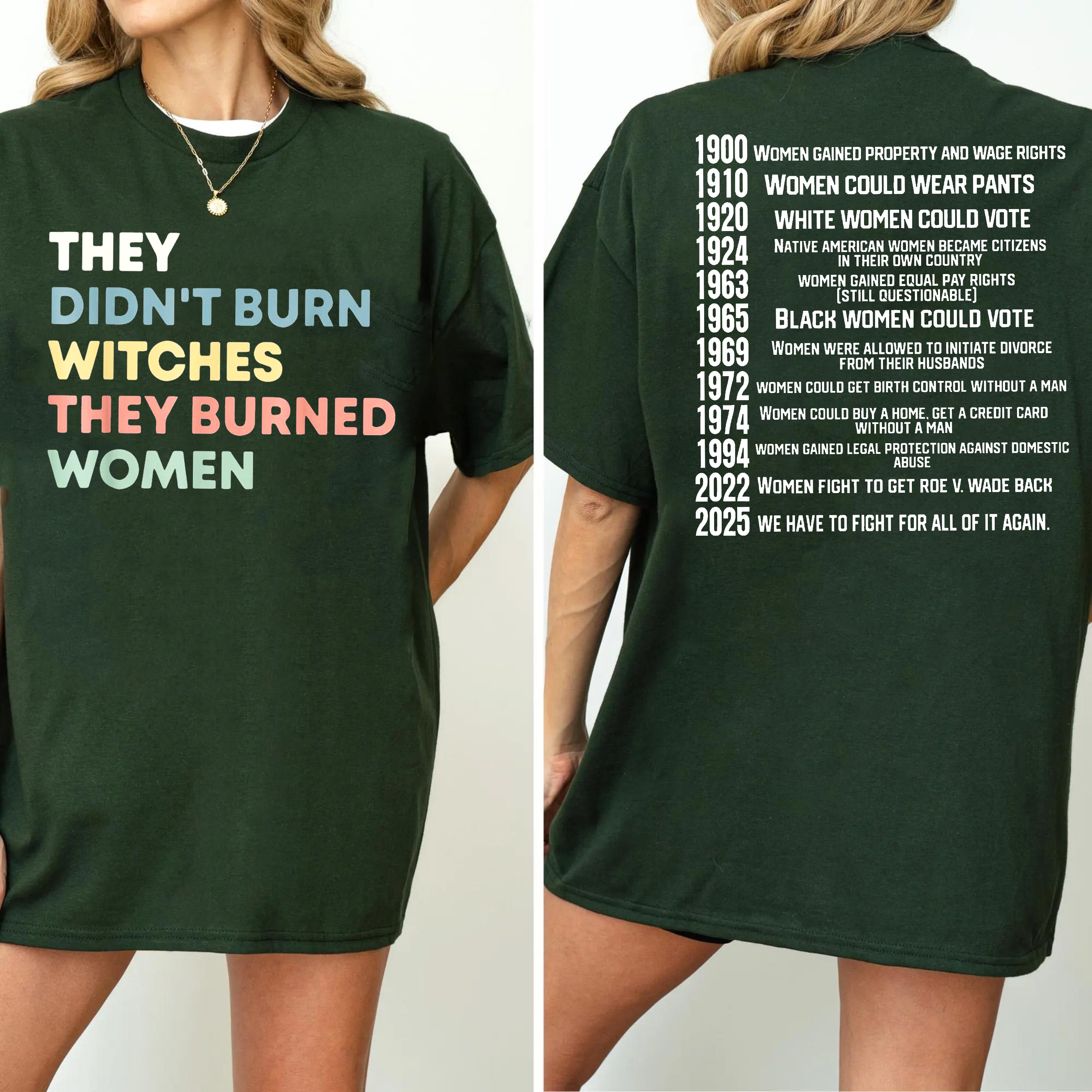 They Didn't Burn Witches They Burned Women Unisex T-shirt