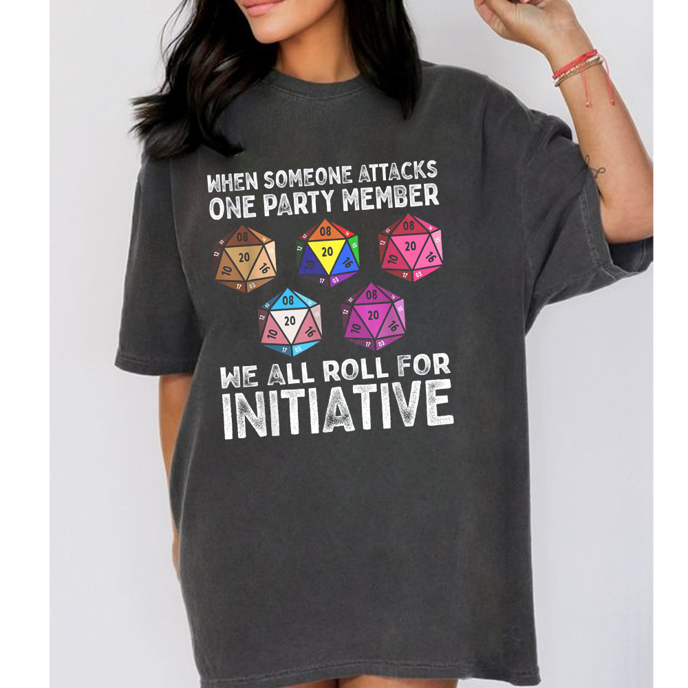 When Someone Attacks One Party Member D20 Dice LGBTQ Ally  T-shirt/Crewneck/Hoodie