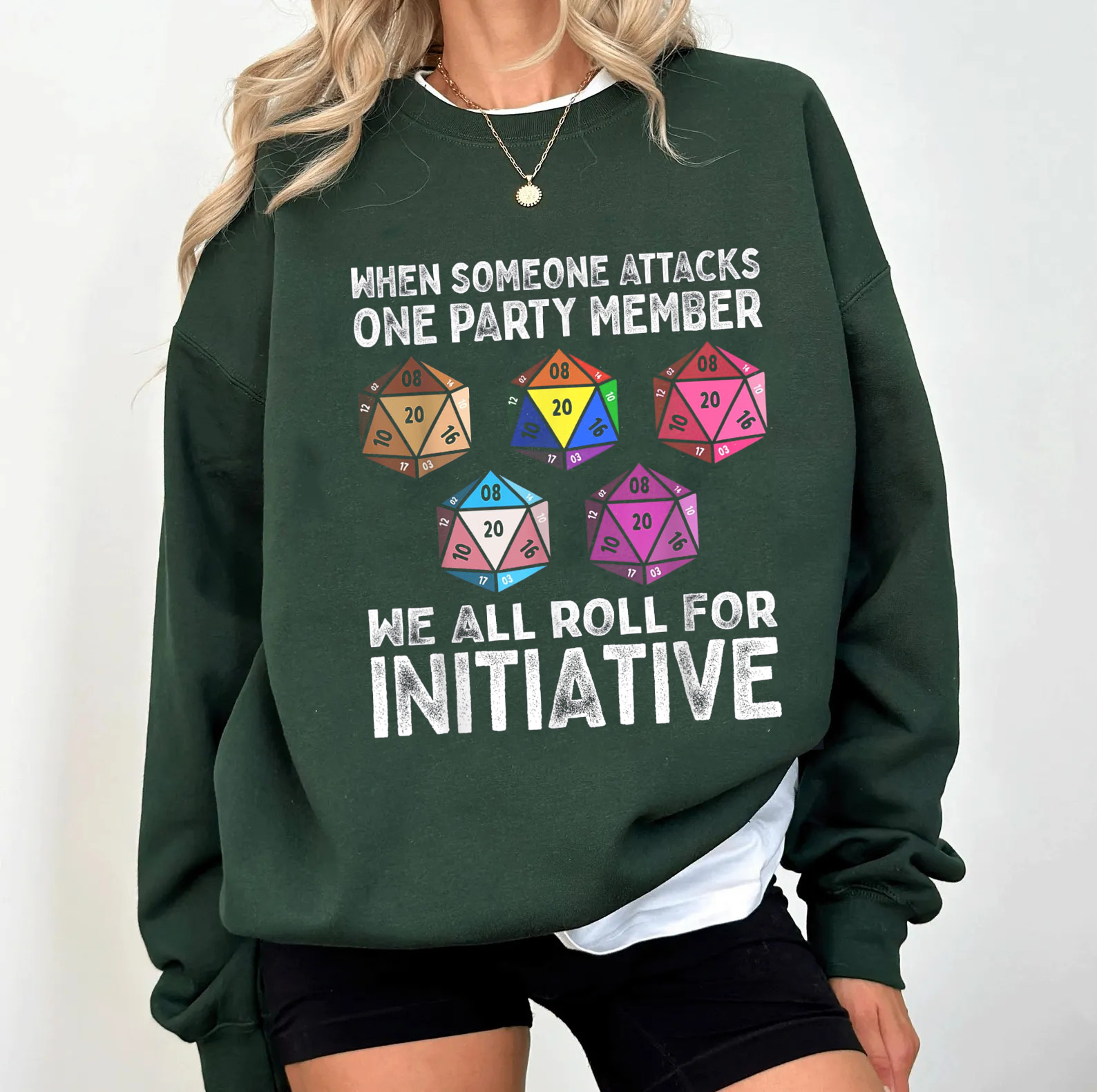 When Someone Attacks One Party Member D20 Dice LGBTQ Ally  T-shirt/Crewneck/Hoodie
