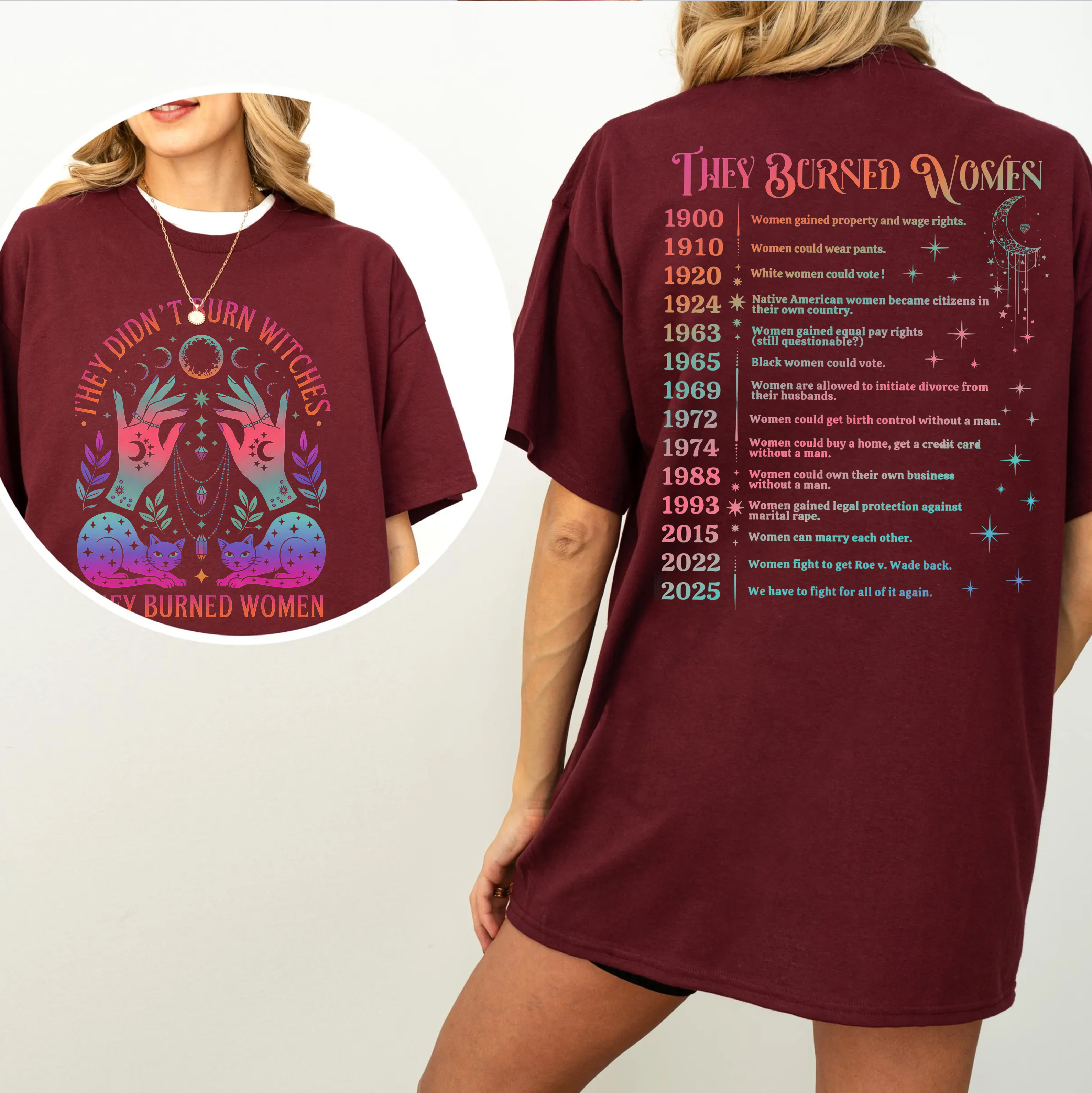 They Didn't Burn Witches They Burned Women Unisex T-shirt