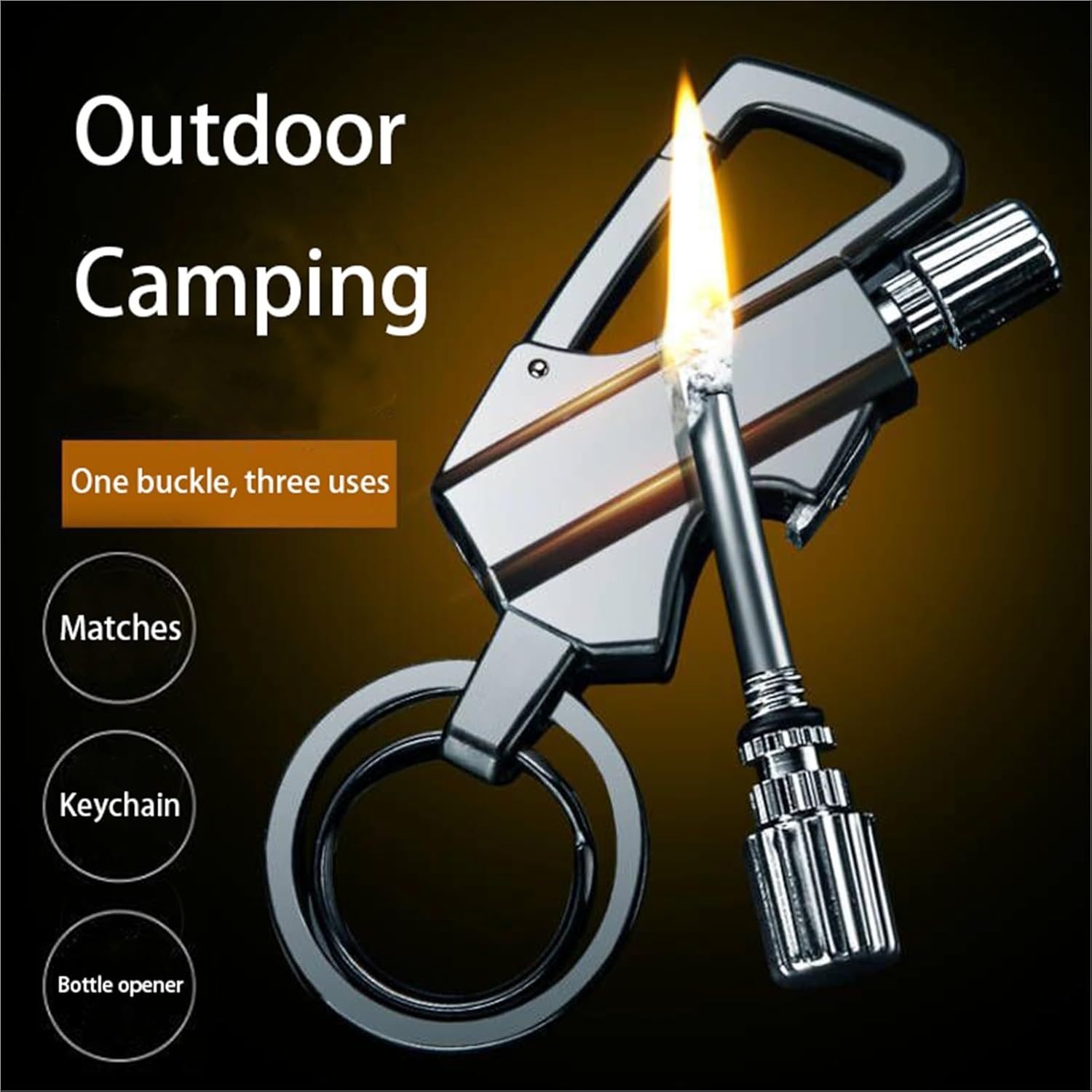 🏆Flash Sale⚡ 50K+ SOLD! Almost Gone-💥Permanent Match Infinity Lighter with Multitool Keychain Bottle Opener