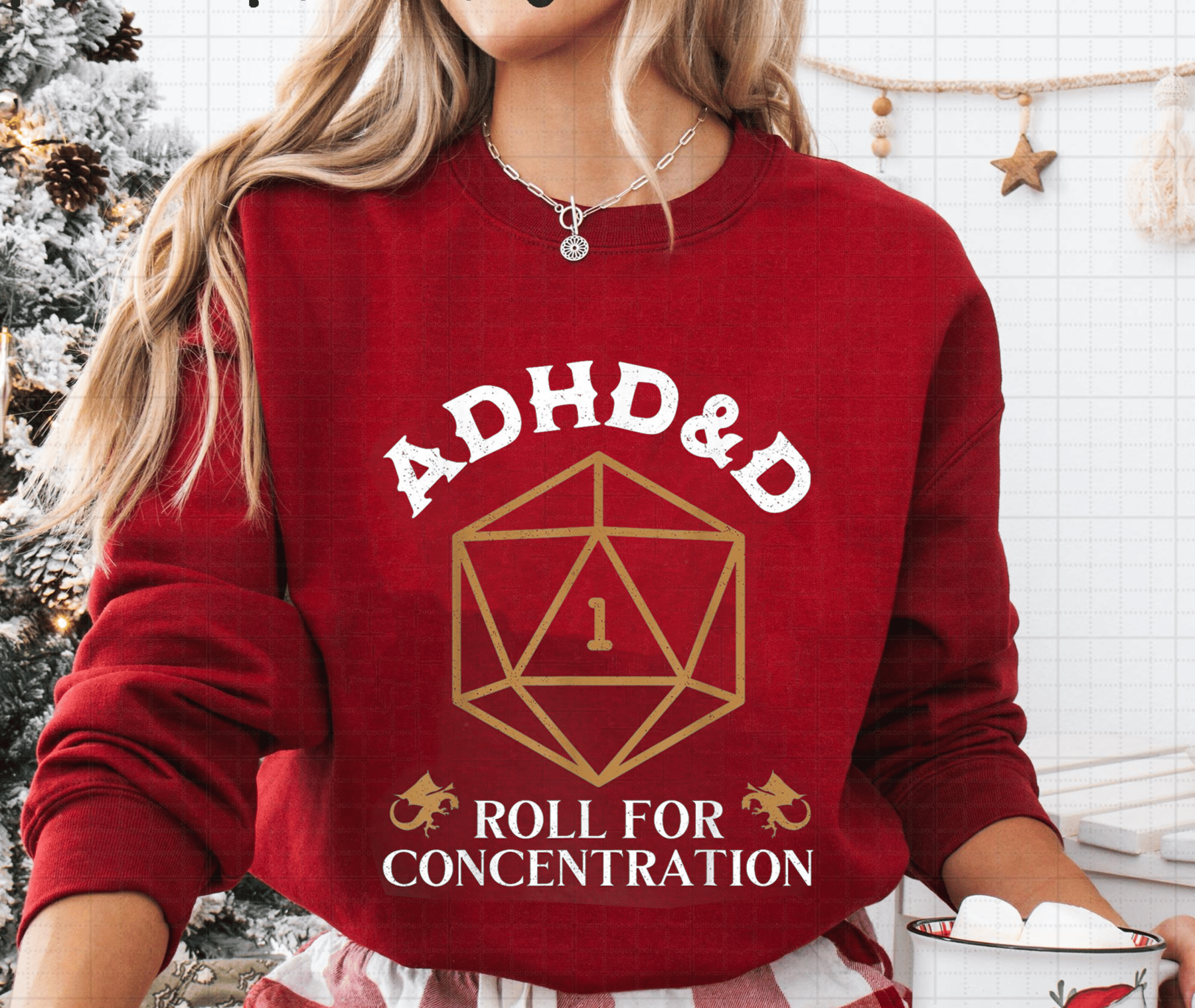 Vintage ADHD&D Roll For Concentration T-shirt/Crewneck/Hoodie