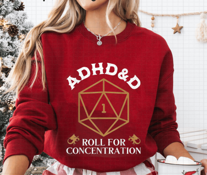 Vintage ADHD&D Roll For Concentration T-shirt/Crewneck/Hoodie