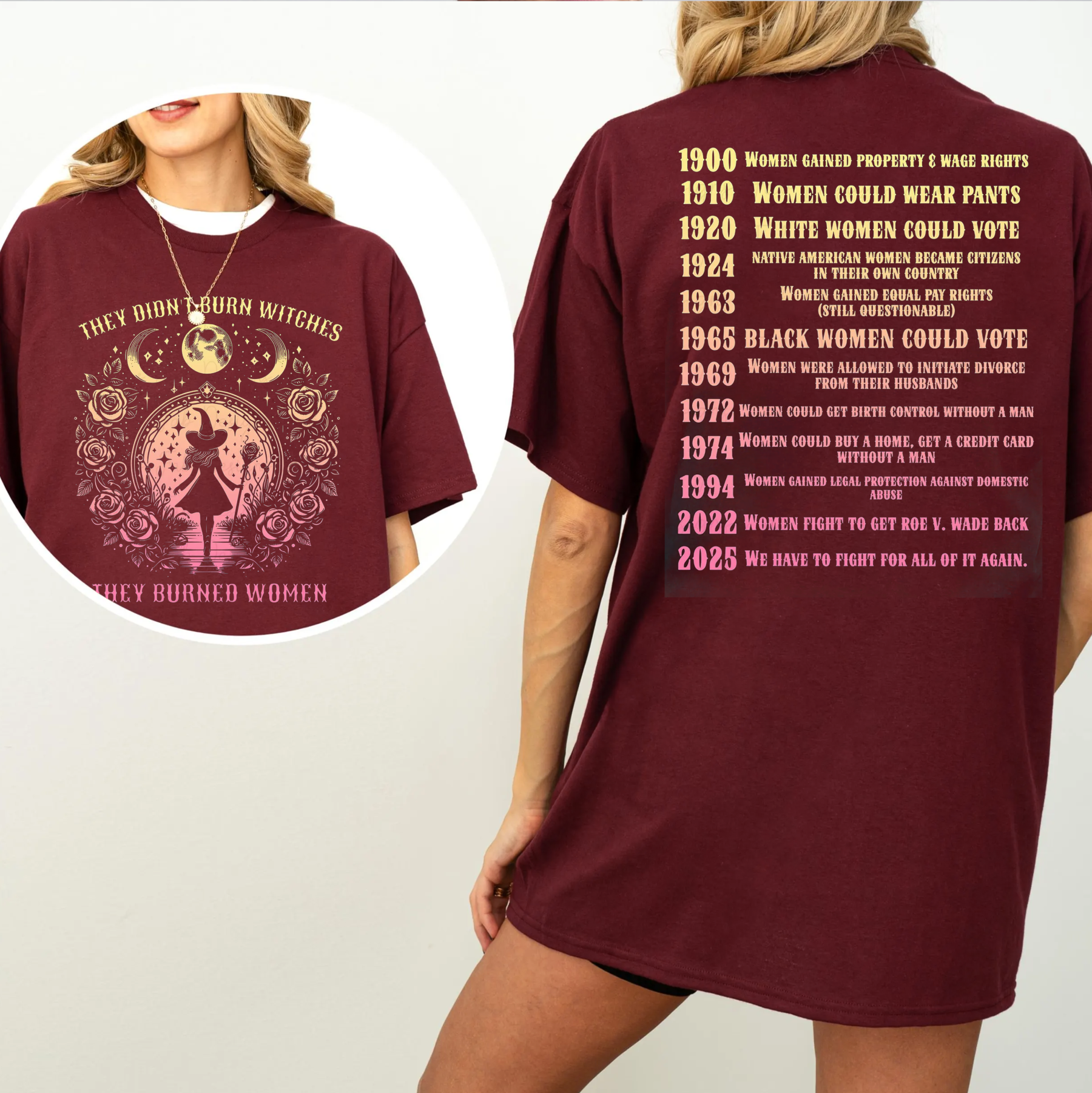 They Didn't Burn Witches They Burned Women Unisex T-shirt