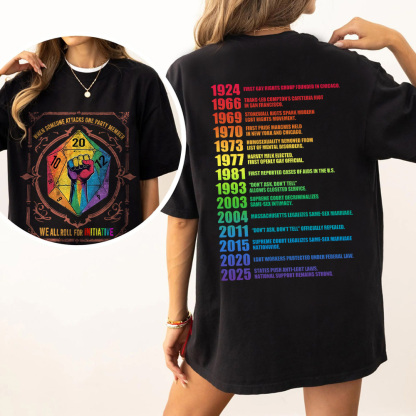 When Someone Atta.cks One Party Member We All Roll for Initiative D&D LGBTQ T Shirt