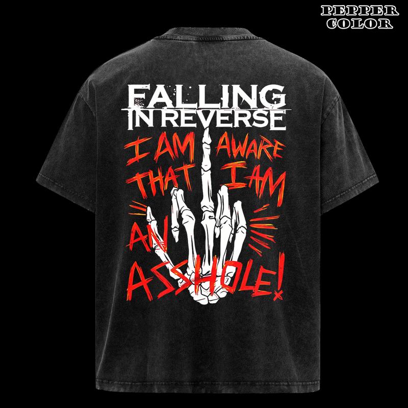 Vintage Retro Falling In Reverse band rock graphic T-Shirt 2 sided 