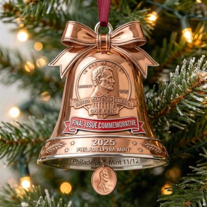 2025 Final Penny – 11/12 Philadelphia Mint Commemorative Bell Ornament