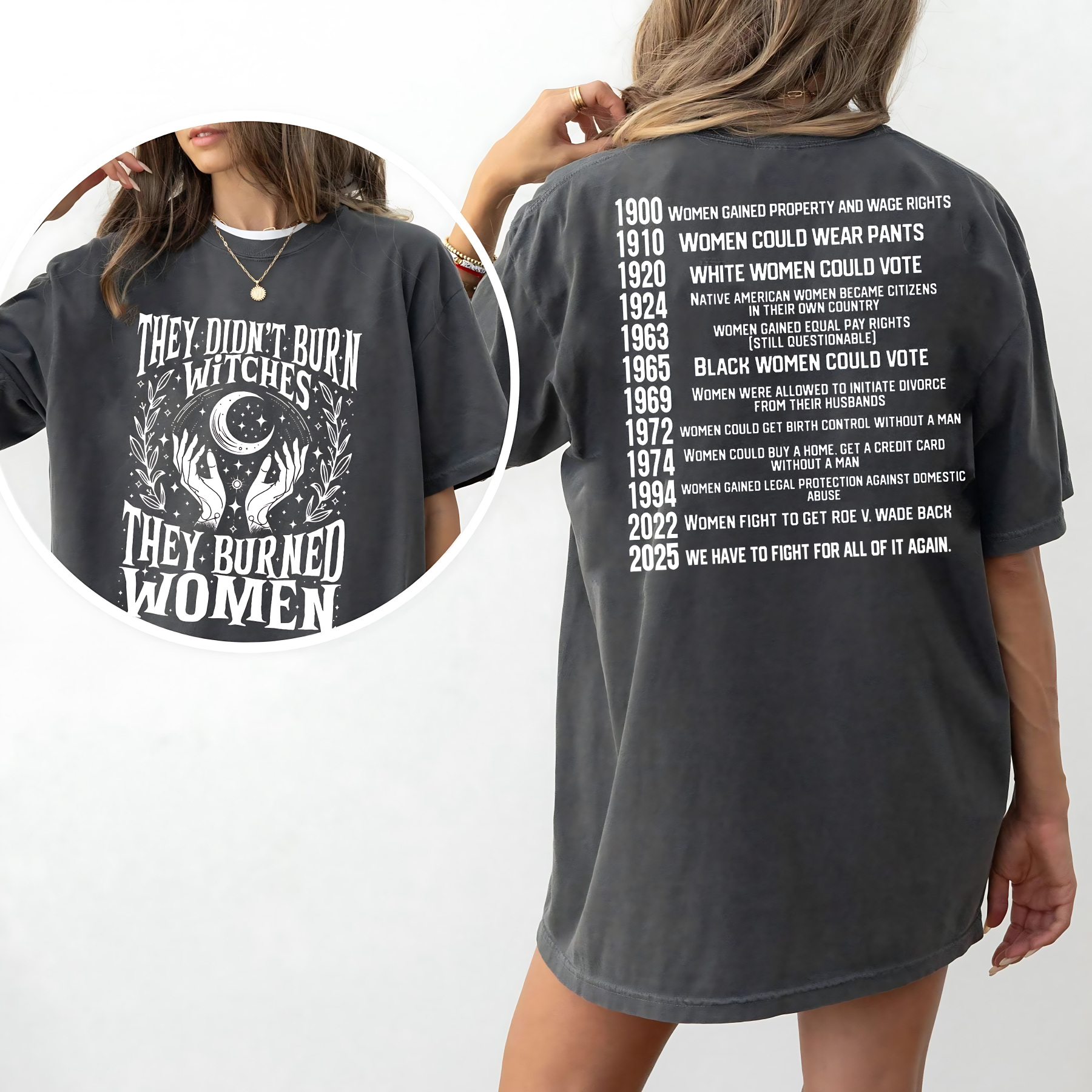 They Didn't Burn Witches They Burned Women Unisex T-shirt