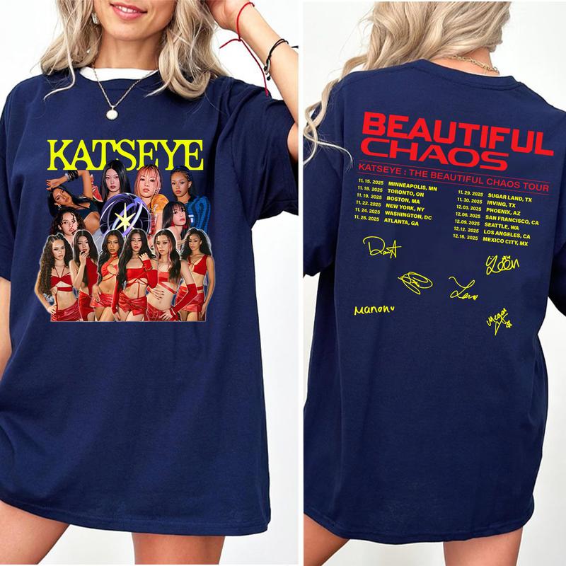 Katseye BEAUTIFUL CHAOS Tour 2025 Shirt