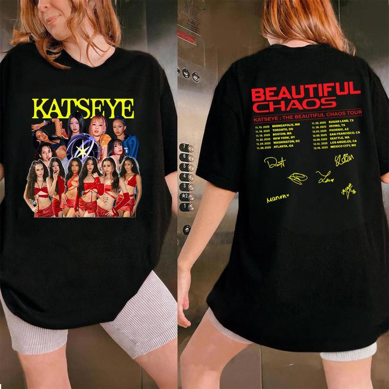 Katseye BEAUTIFUL CHAOS Tour 2025 Shirt
