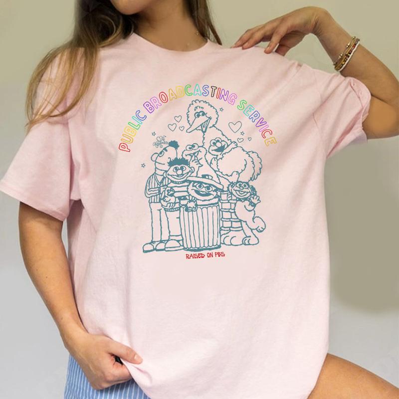 Public Broadcasting Service Tee 70s 80s Nostalgia Shirt for Classic TV Fans