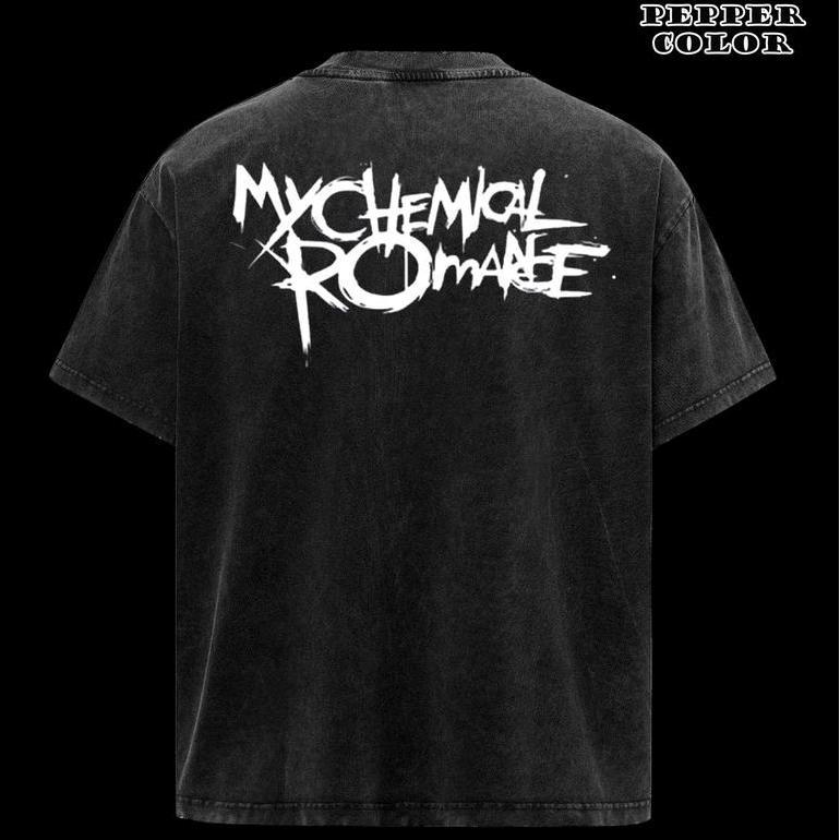 Rock Band My Chemical Romance Mcr Dead Zipper Music Graphic Washed T-Shirt