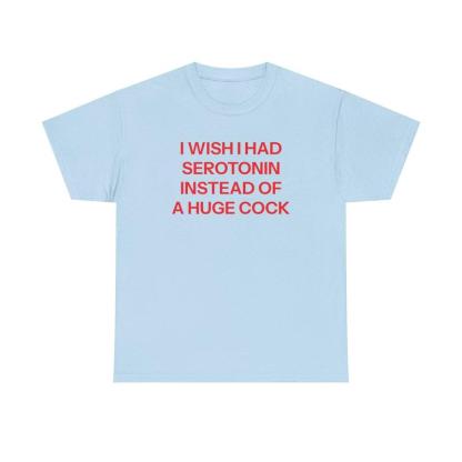 I Wish I Had Serotonin Shirt Funny Graphic Unisex T-shirt