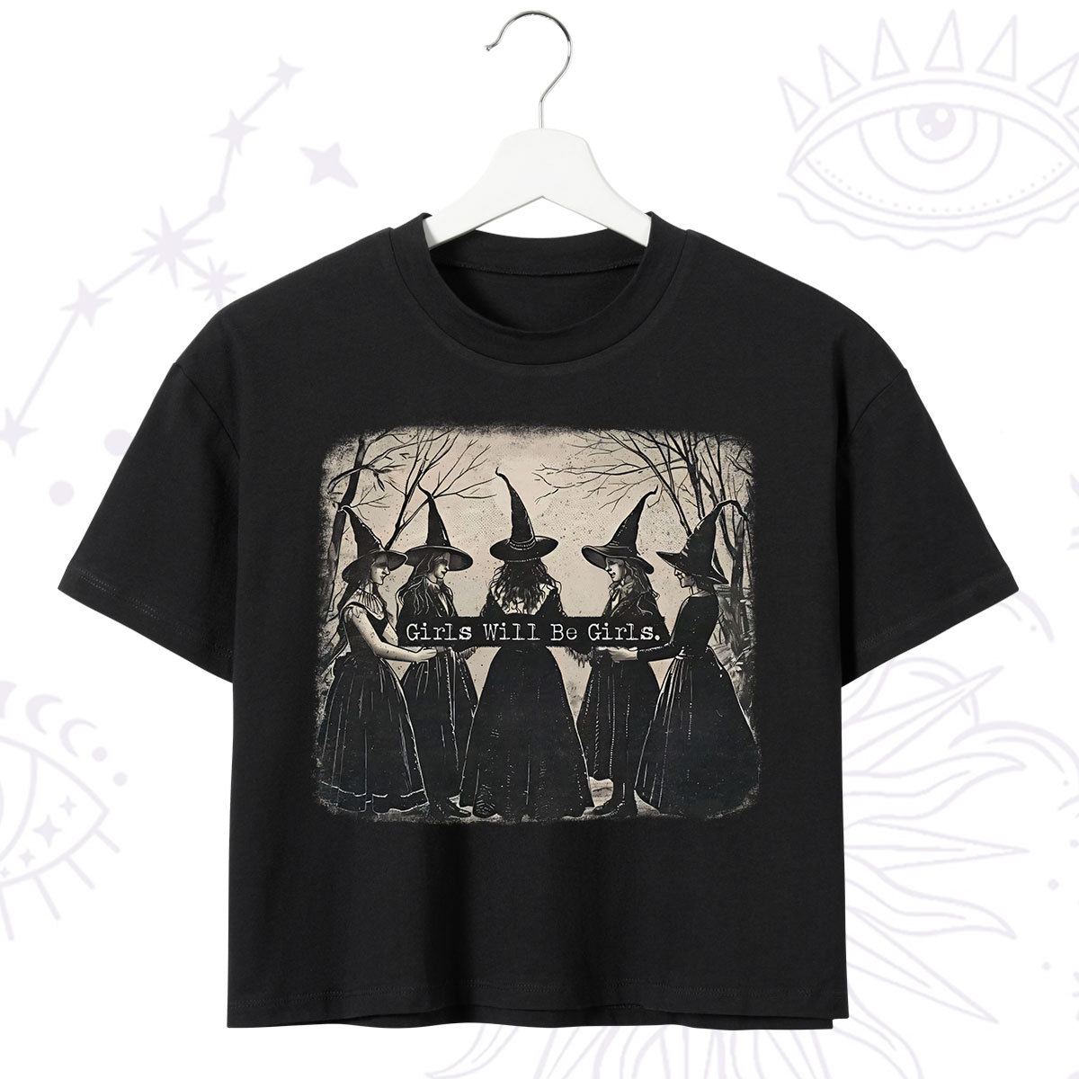 Purplehecate Girls Will Be Girls Witch Crop T-Shirt