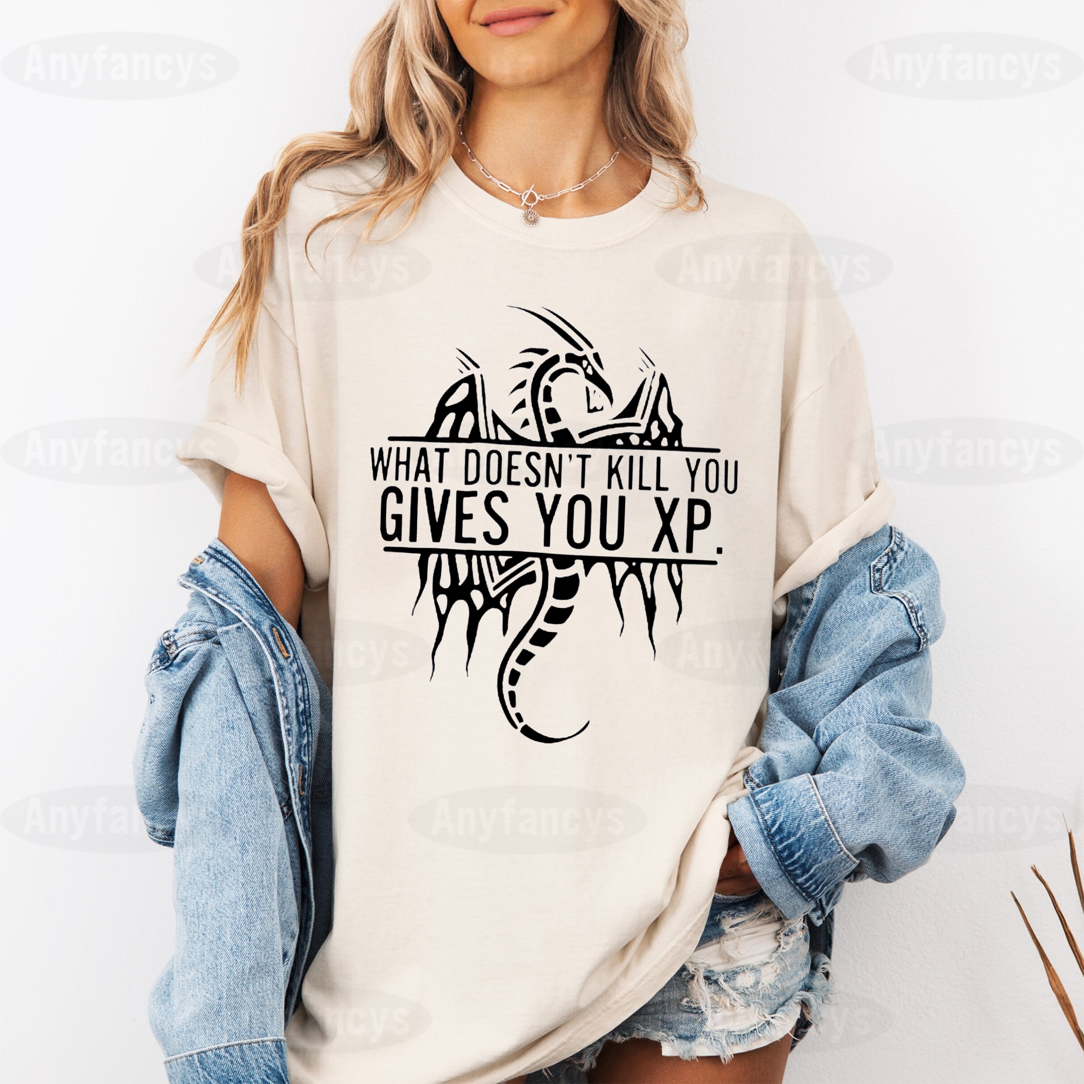 What Doesn't Kill You Gives You XP, Funny Game D&D Unisex T-shirt