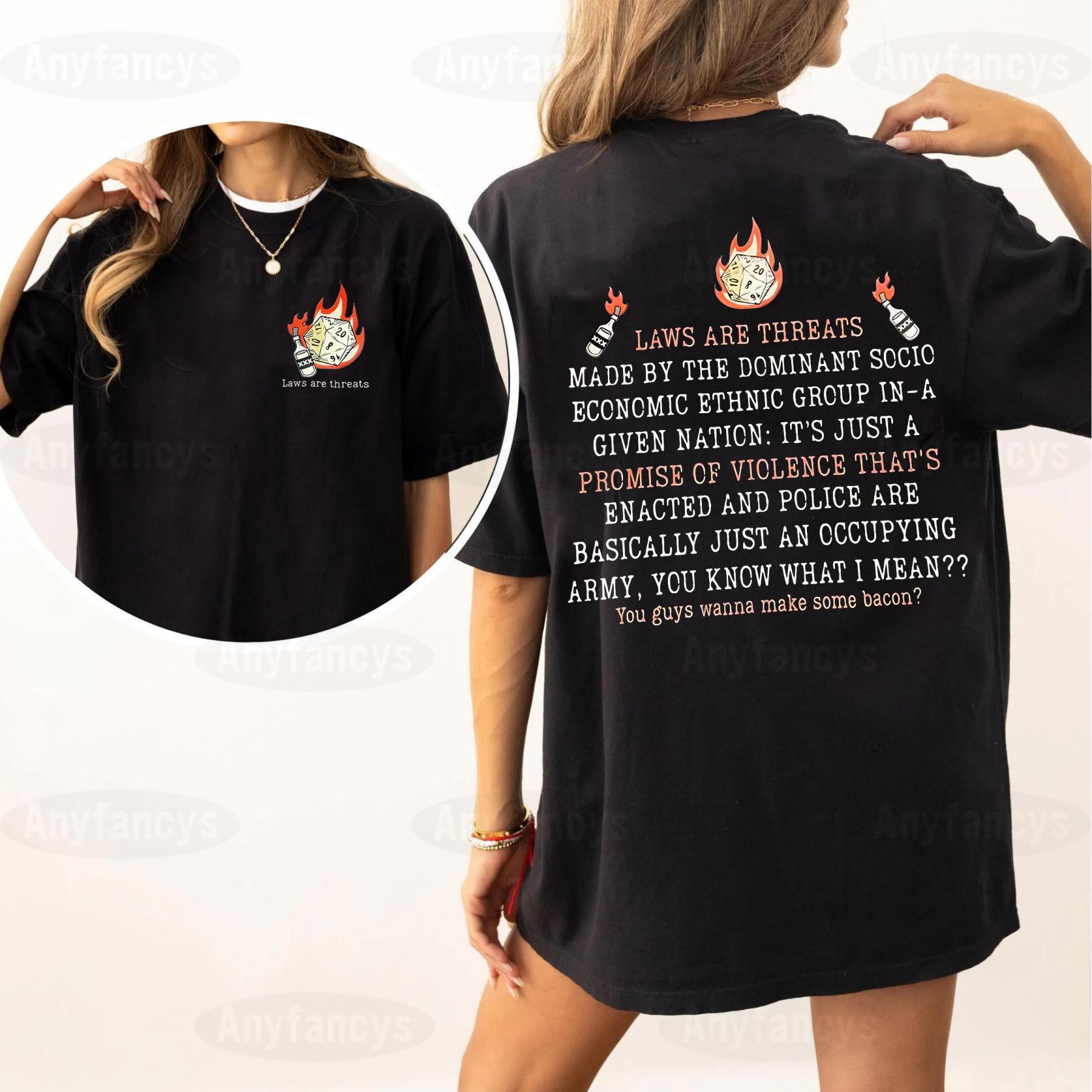 Laws Are Threats Made By The Dominant Socio Economic Ethnic Group In A Given Nation Dimension 20 D&D Unisex T-shirt