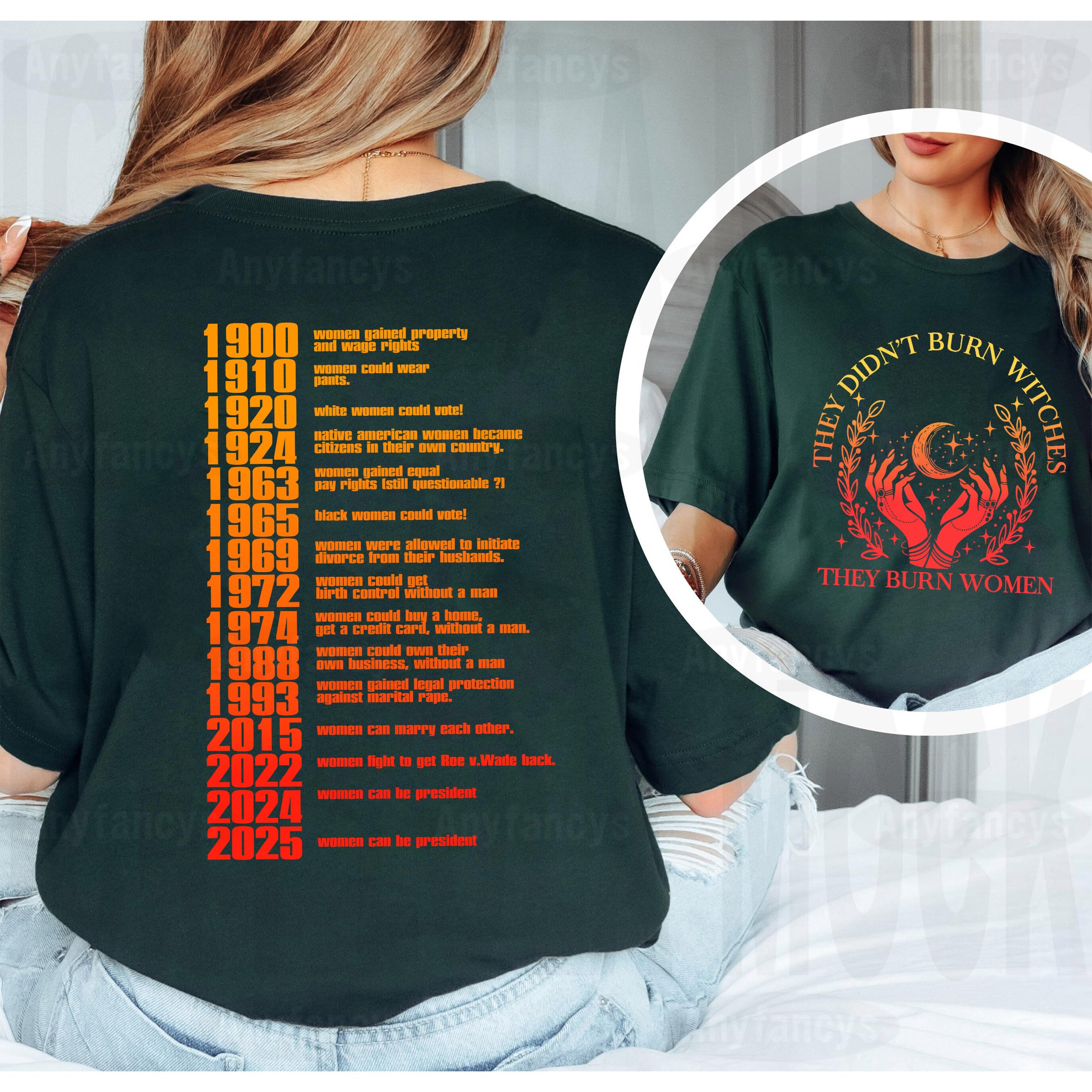 They Didn't Burn Witches They Burn Women Washed Unisex T-shirt