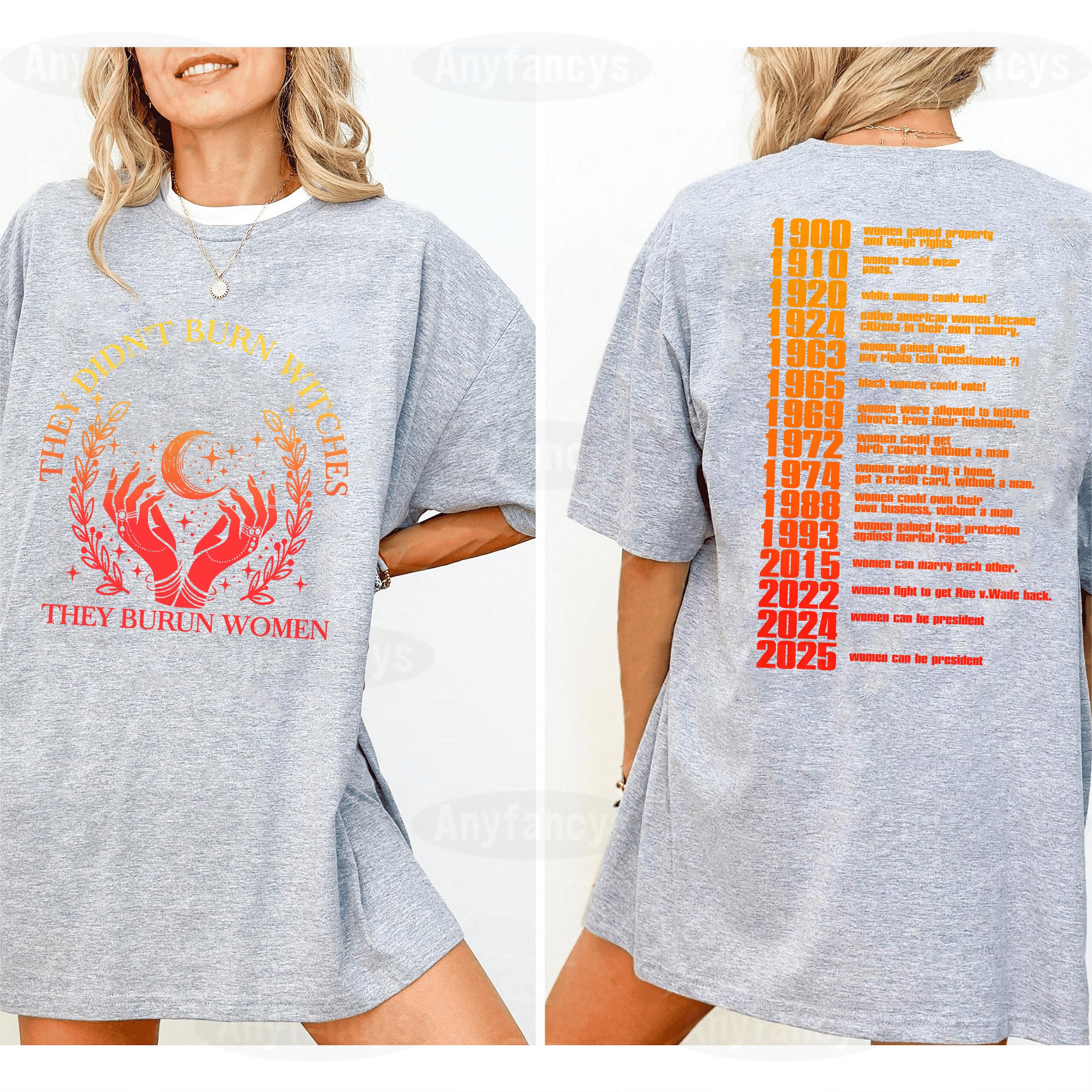 They Didn't Burn Witches They Burn Women Washed Unisex T-shirt