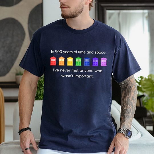PRIDE Rainbow Police Box, 11th Doctor Quote, Doctor Who Parody Unisex