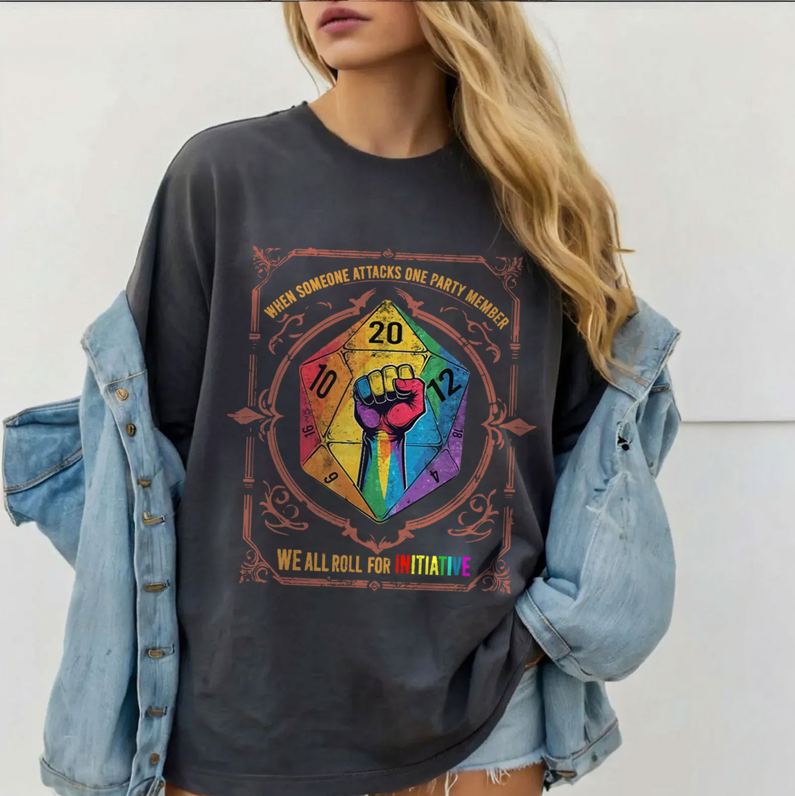 When Someone Attacks One Party Member, We All Roll for Initiative,Pride Month Unisex T-shirt