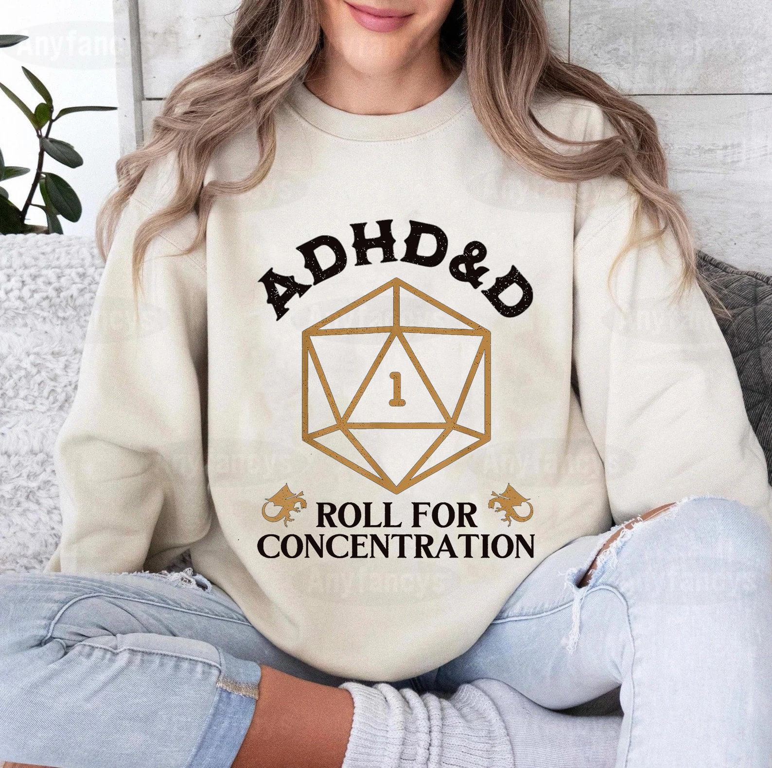 Vintage ADHD&D Roll For Concentration T-shirt/Crewneck/Hoodie