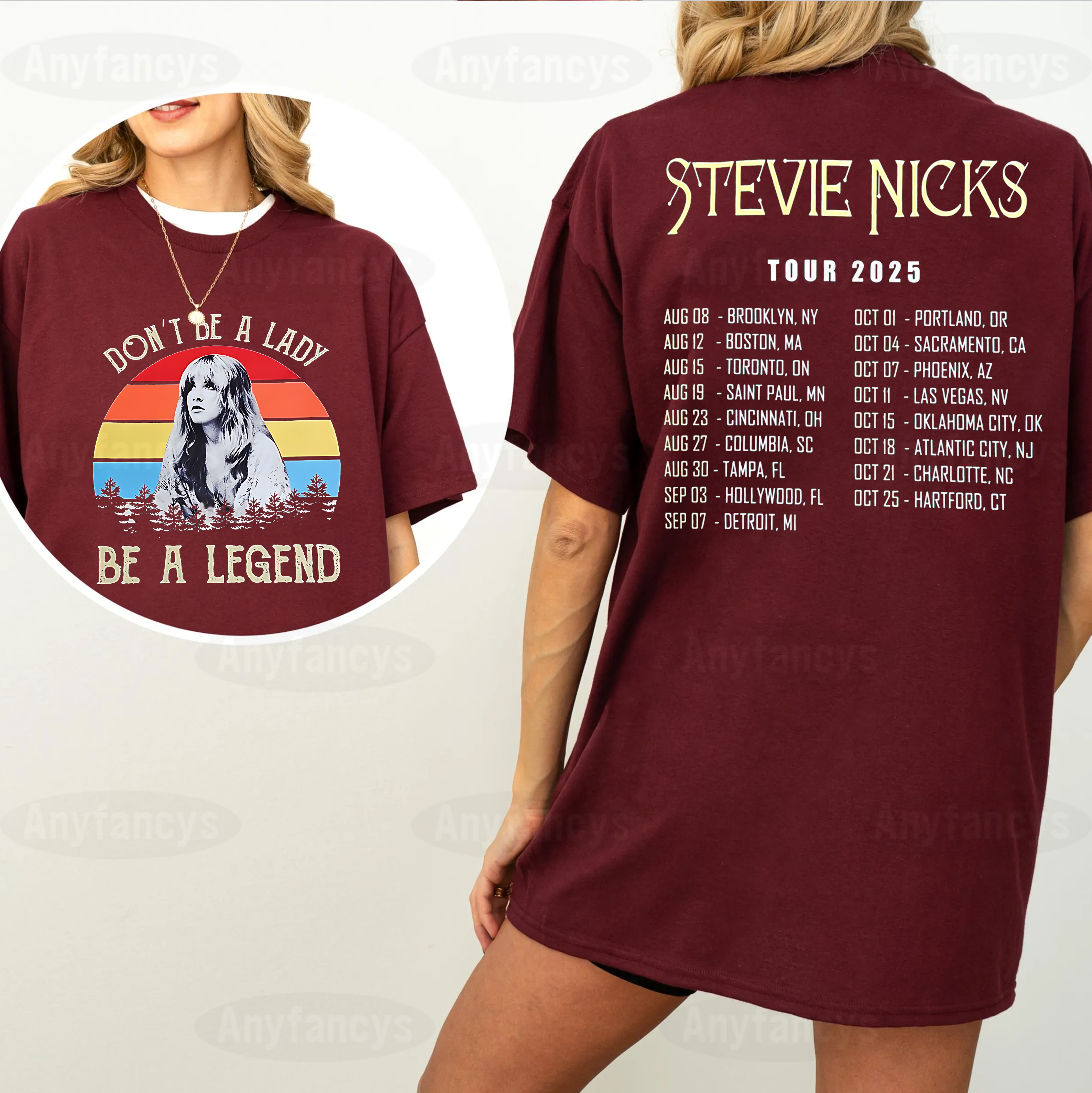 Don't Be A Lady Be A Legend,Stevie Nicks Tour 2025 Unisex T-shirt