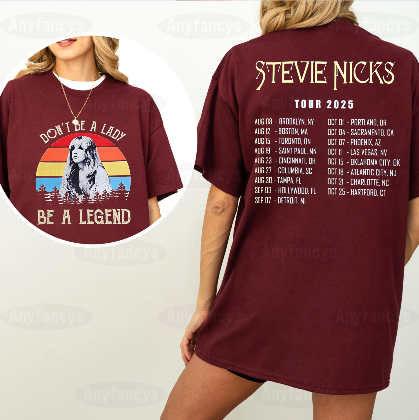Don't Be A Lady Be A Legend,Stevie Nicks Tour 2025 Unisex T-shirt