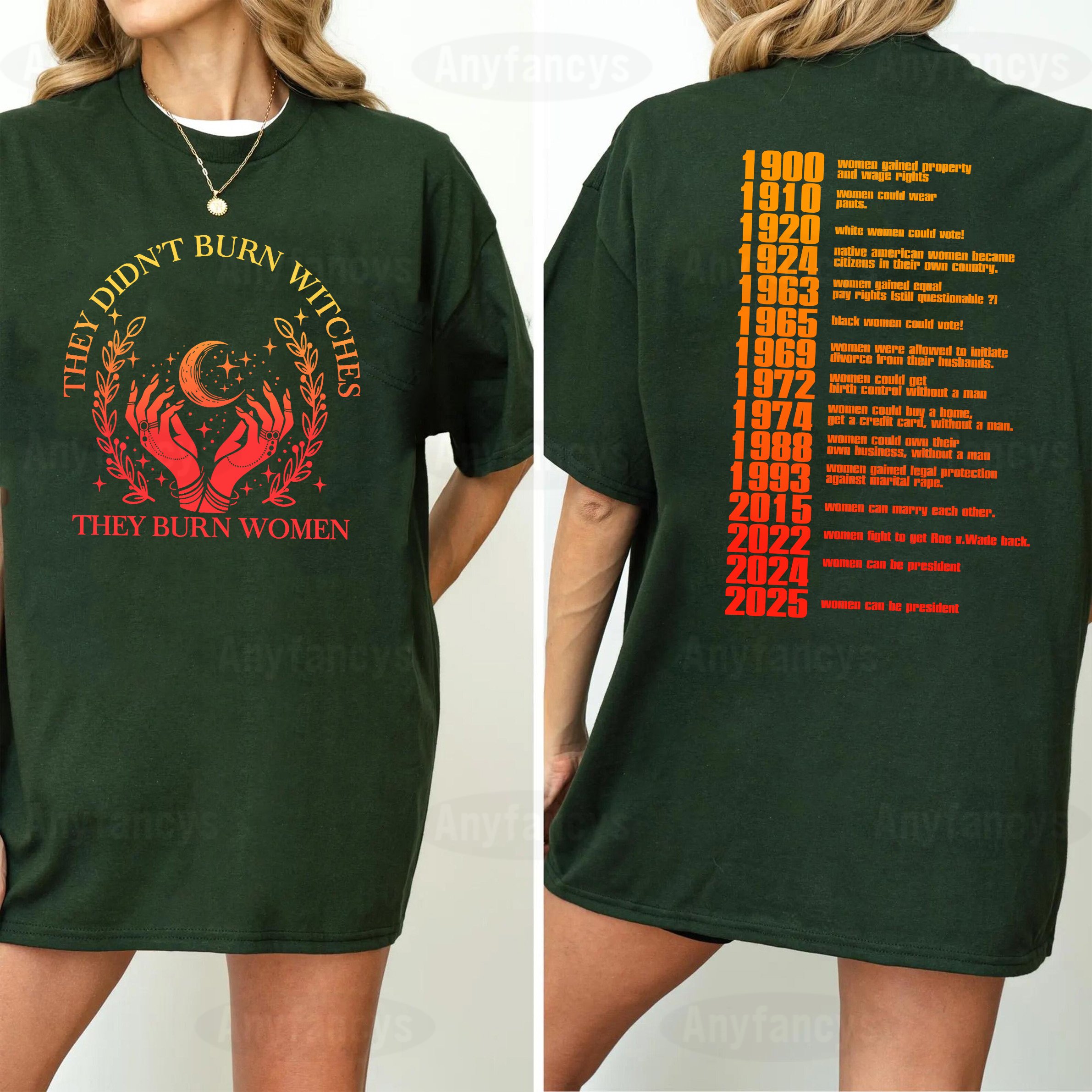 They Didn't Burn Witches They Burn Women Washed Unisex T-shirt