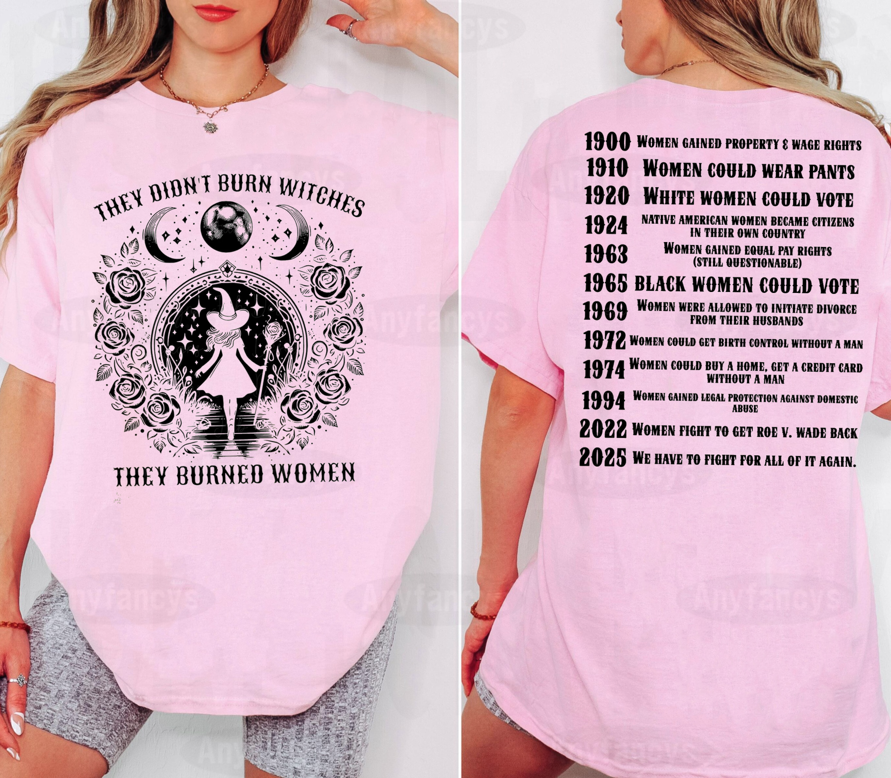 They Didn't Burn Witches They Burned Women Unisex T-shirt