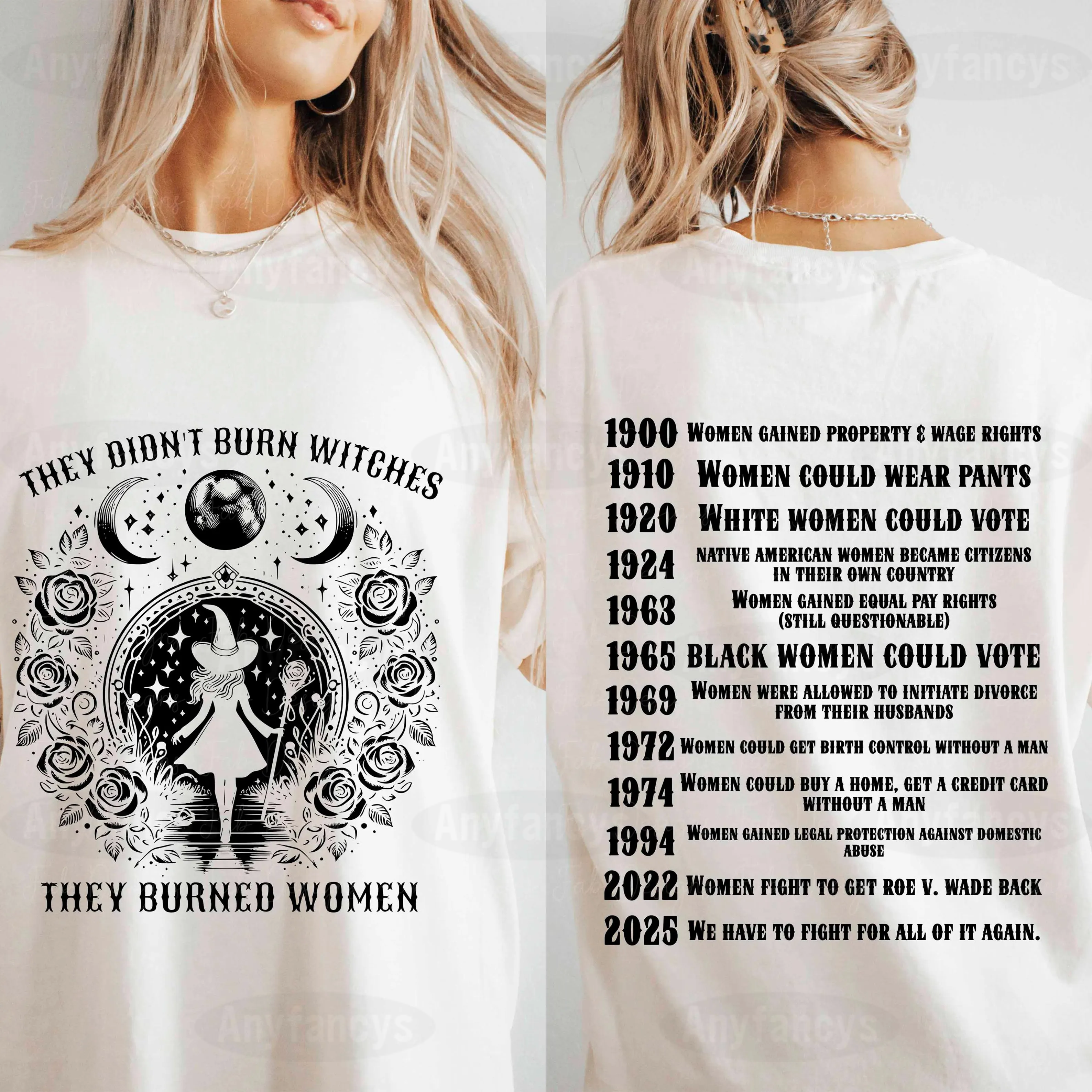 They Didn't Burn Witches They Burned Women Unisex T-shirt
