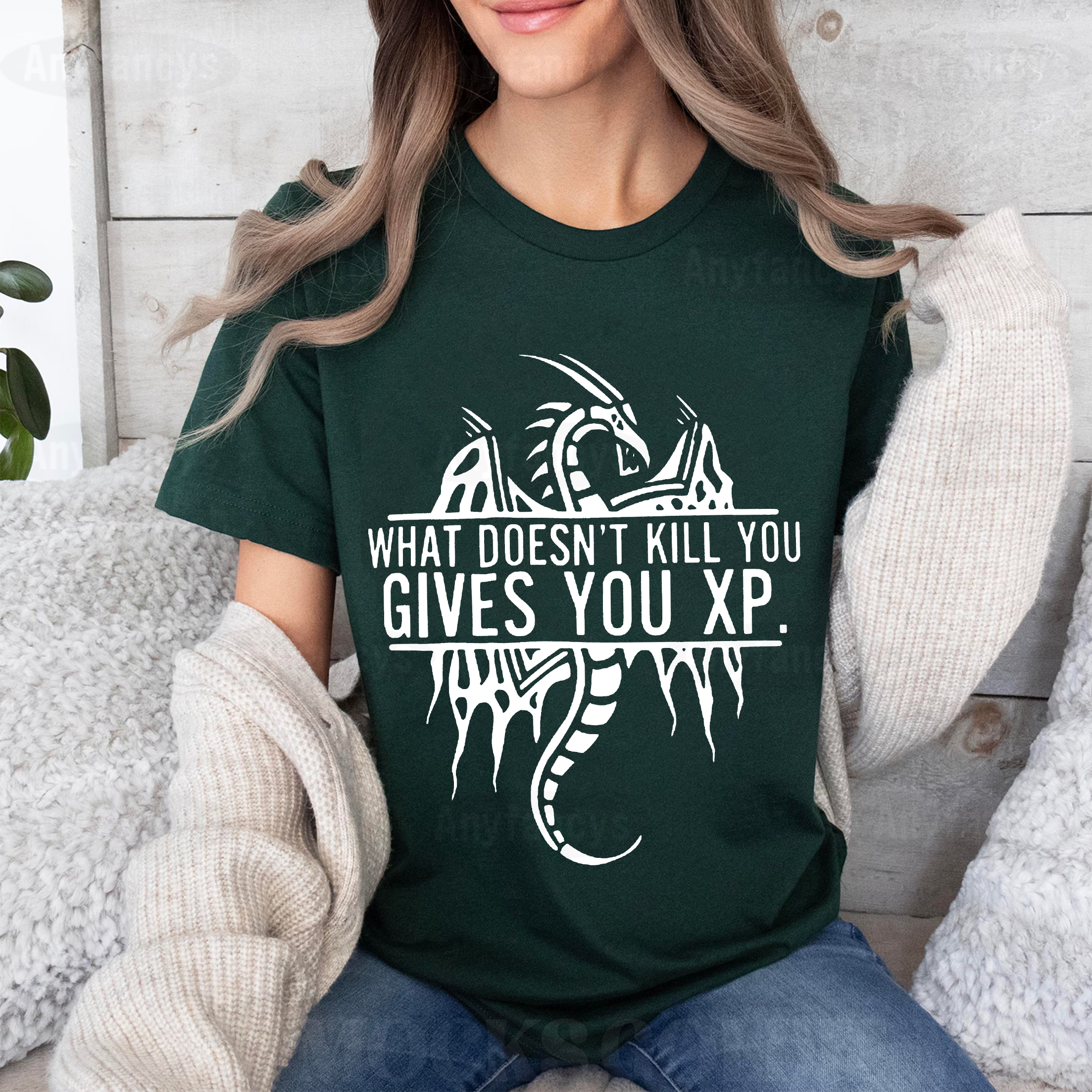 What Doesn't Kill You Gives You XP, Funny Game D&D Unisex T-shirt
