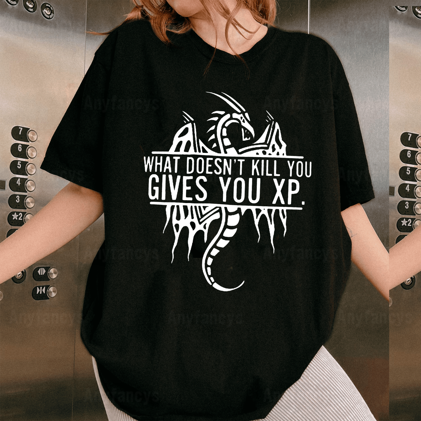 What Doesn't Kill You Gives You XP, Funny Game D&D Unisex T-shirt