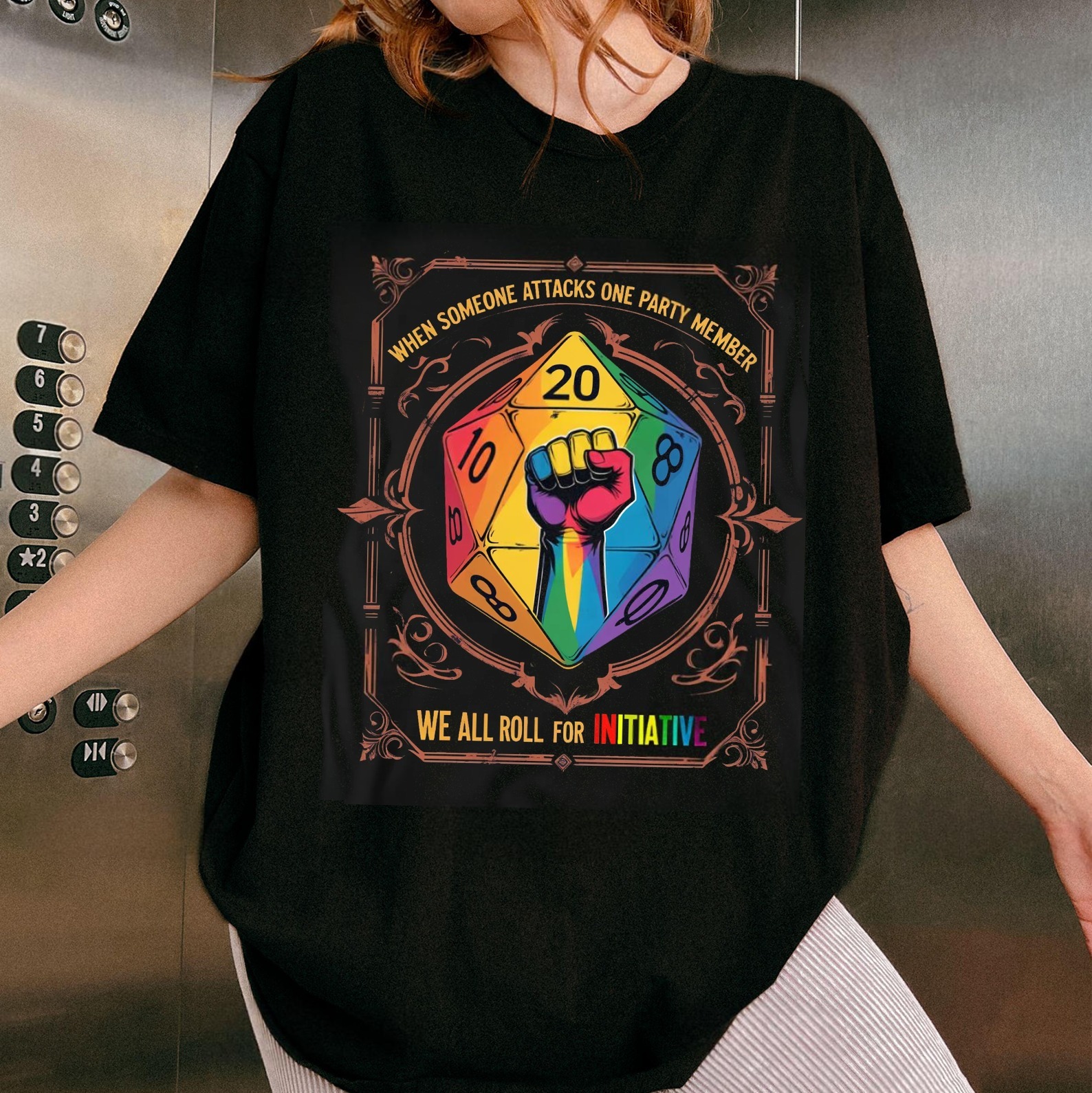 When Someone Attacks One Party Member, We All Roll for Initiative,Pride Month Unisex T-shirt