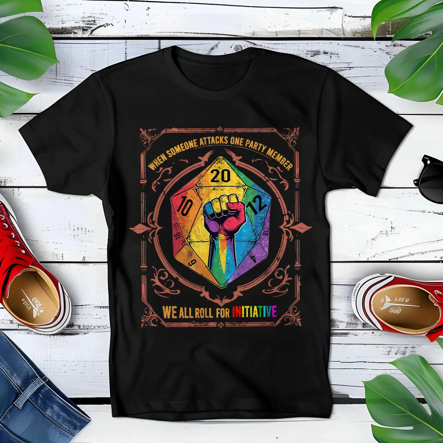 When Someone Attacks One Party Member, We All Roll for Initiative,Pride Month Unisex T-shirt
