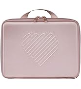 Riki Skinny vanity Mirror Carry case(large) in Rose Gold, Multifunctional Makeup Bag, Light Weigh...